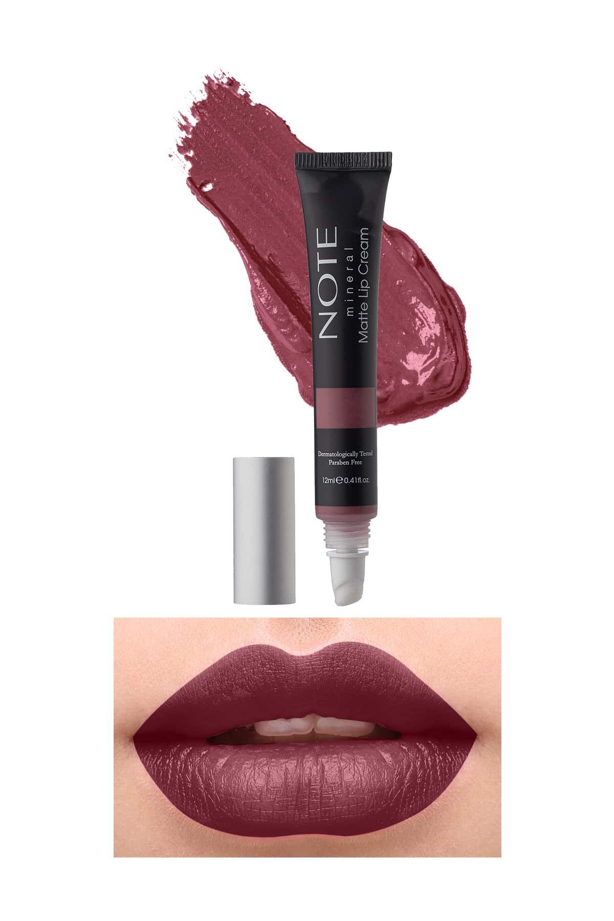 Note Mineral Matte Lip Cream 03 Rose Sorbet Yarı Mat Bitişli Likit Ruj - Pembe-30110698