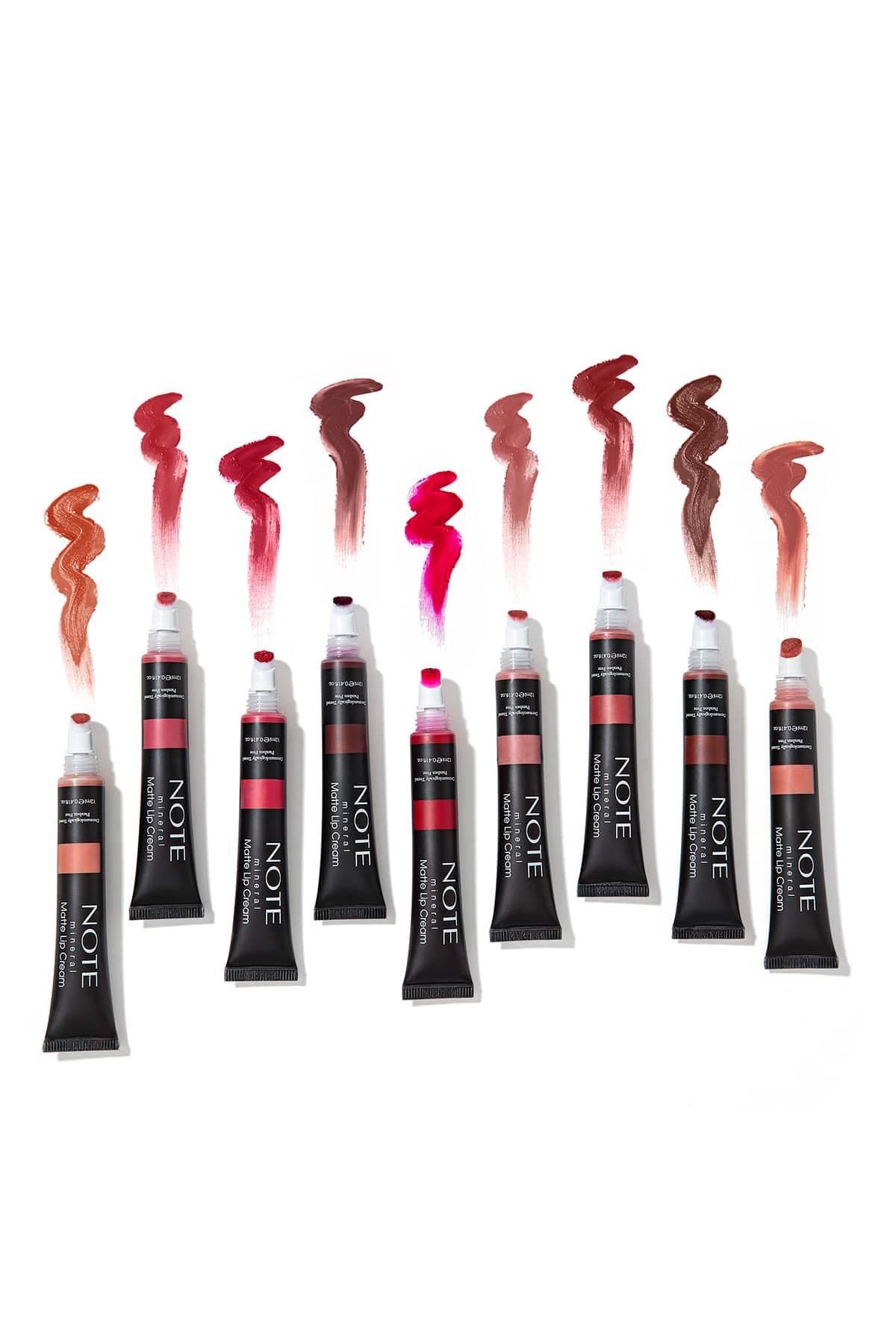 Note Mineral Matte Lip Cream 03 Rose Sorbet Yarı Mat Bitişli Likit Ruj - Pembe-30110698