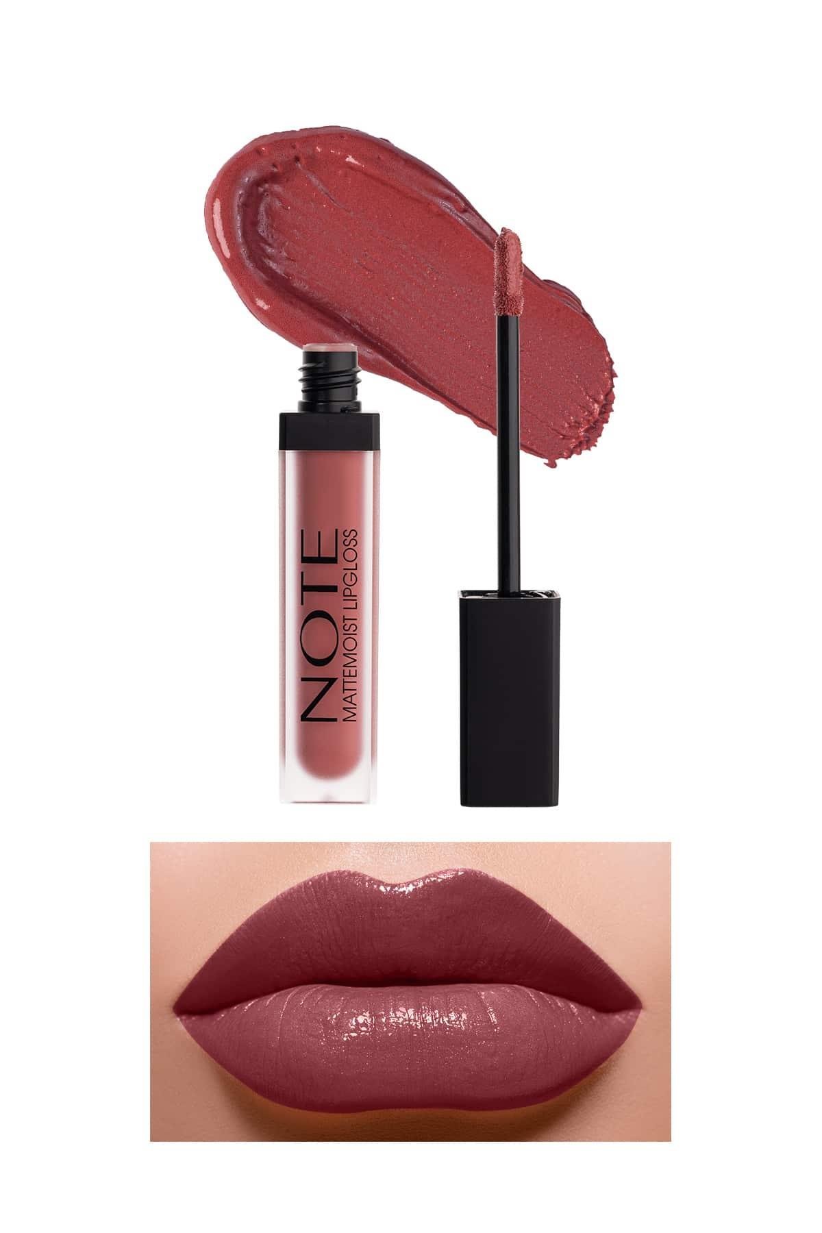 Note Mattemoist Lipgloss 404 Jolly Yarı Mat Saten Bitişli Likit Ruj - Kahverengi-30110785