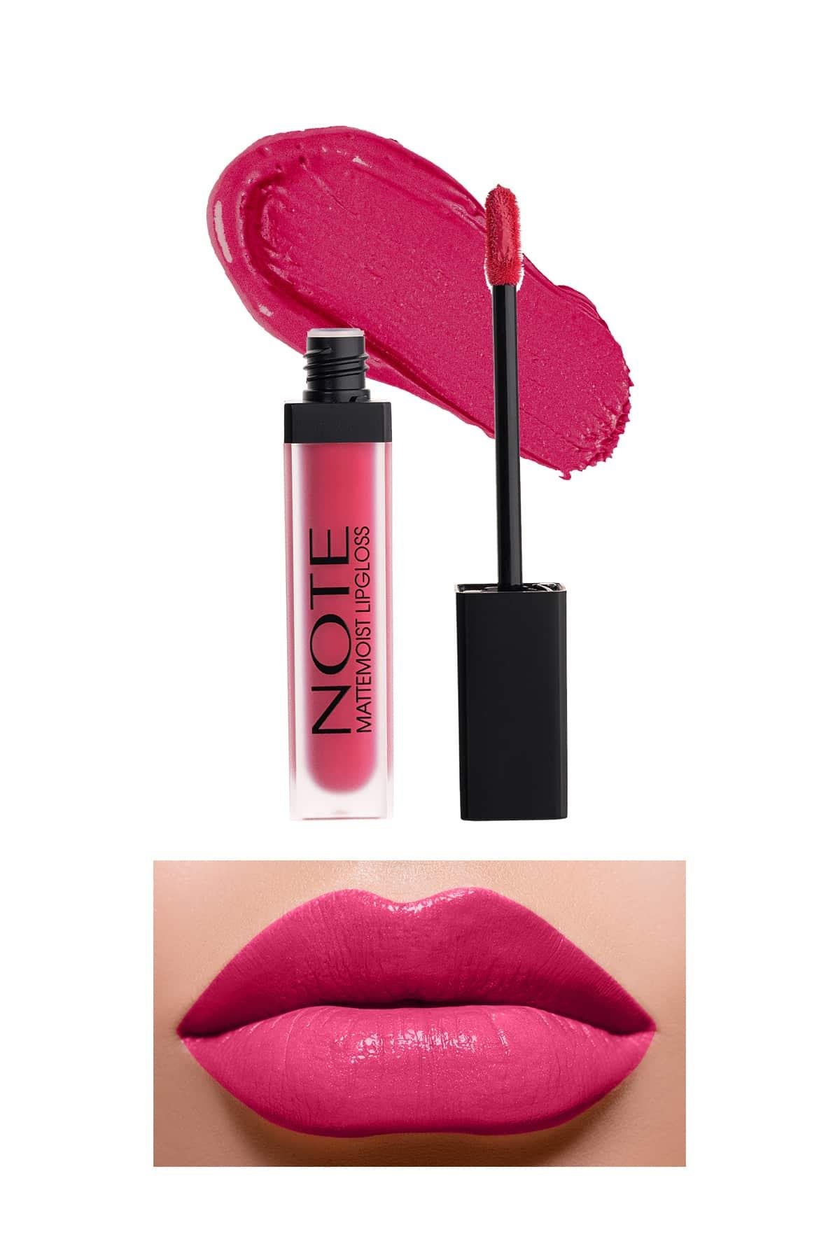 Note Mattemoist Lipgloss 406 Sweet Heart Yarı Mat Saten Bitişli Likit Ruj - Pembe-30110787