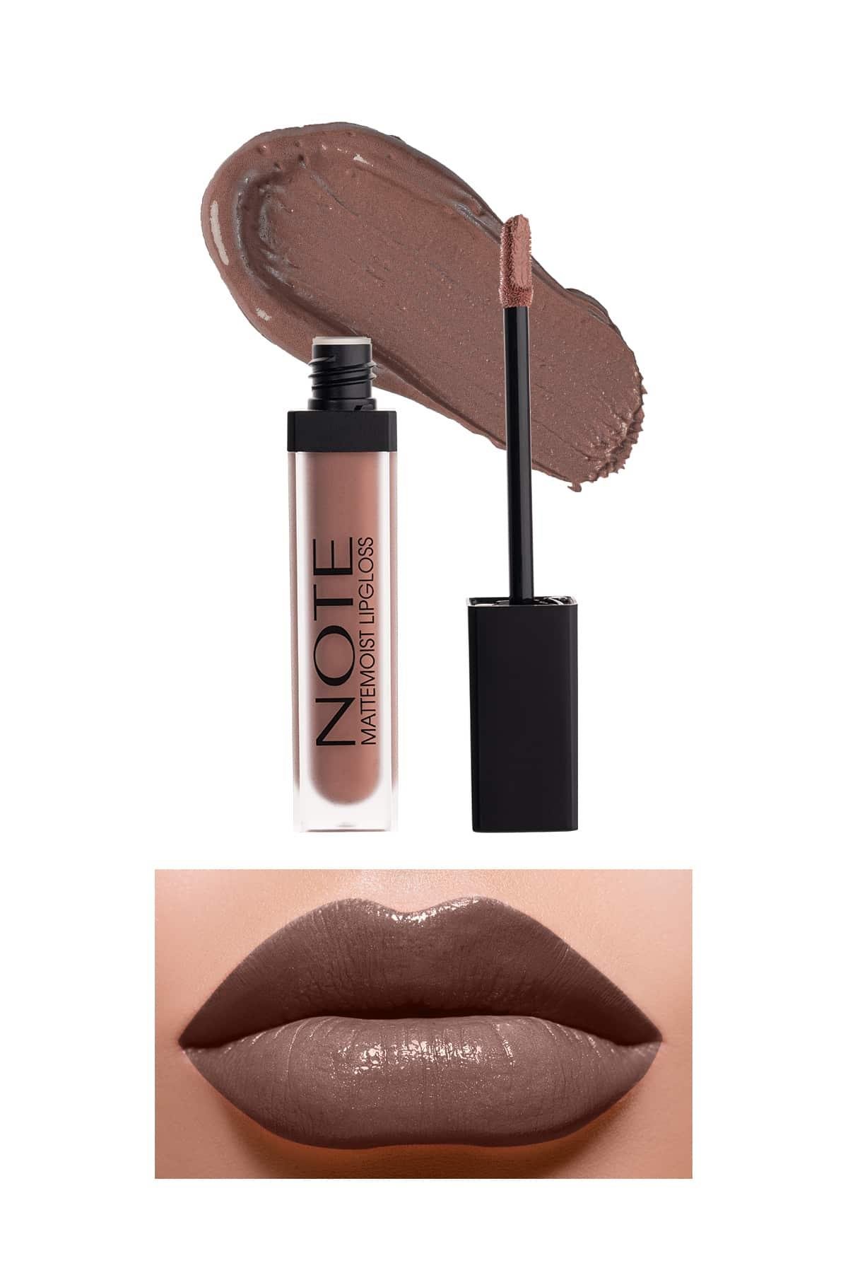 Note Mattemoist Lipgloss 414 Pinky Milk Yarı Mat Saten Bitişli Likit Ruj - Kahverengi-30110795