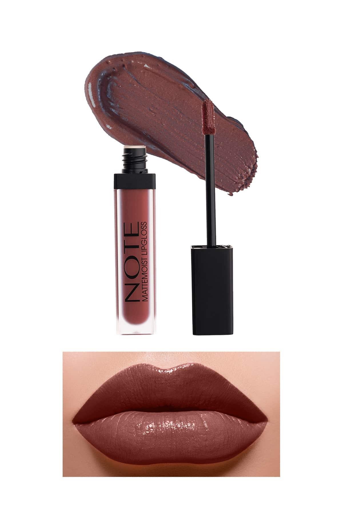 Note Mattemoist Lipgloss 415 Shy Berry Yarı Mat Saten Bitişli Likit Ruj - Bordo-30110796