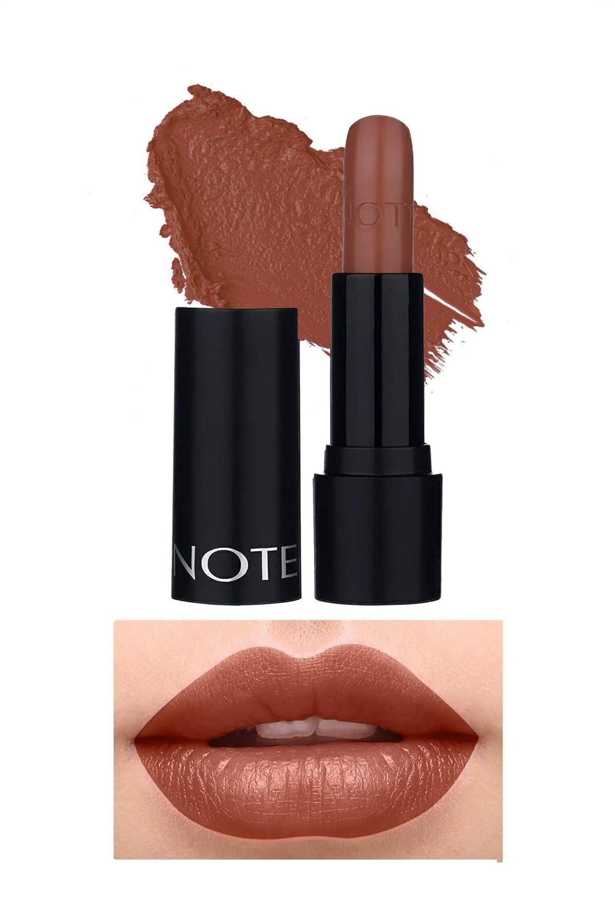 Note Deep Impact Lipstick 07 Warm Chocolatte Kremsi Dokulu Yarı Parlak Ruj - Kahverengi-30110856