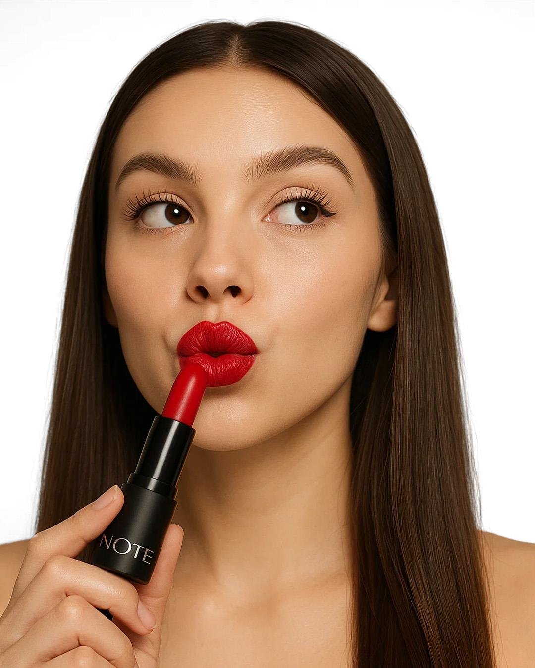 Note Deep Impact Lipstick 08 Sophisticate Burgundy Kremsi Dokulu Yarı Parlak Ruj - Kırmızı-30110857