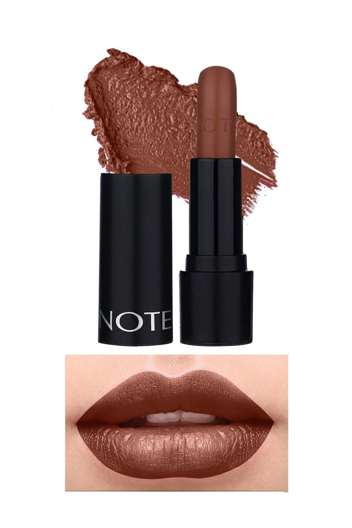 Note Deep Impact Lipstick 09 Spicy Nude Kremsi Dokulu Yarı Parlak Ruj - Kahverengi-30110858