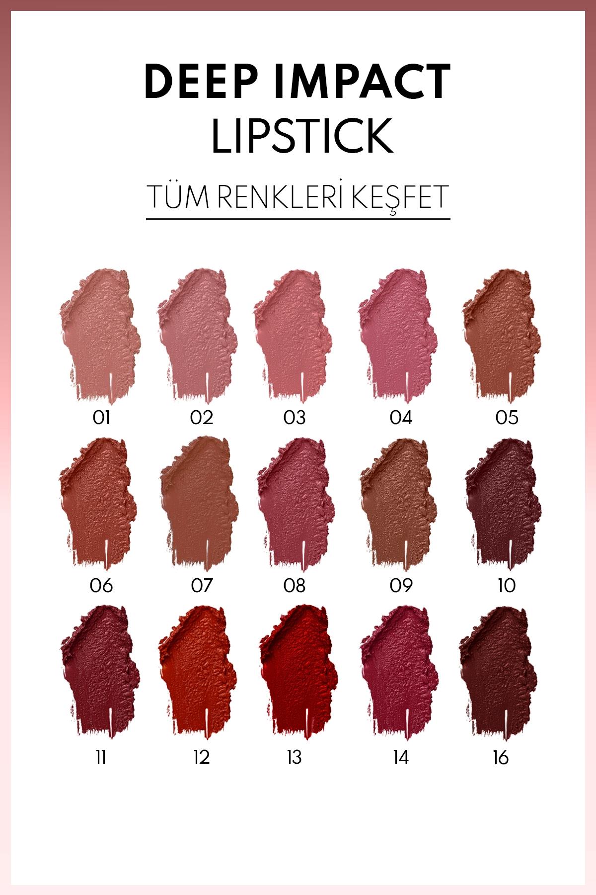 Note Deep Impact Lipstick 10 Fall in Pink Kremsi Dokulu Yarı Parlak Ruj - Kahverengi-30110859