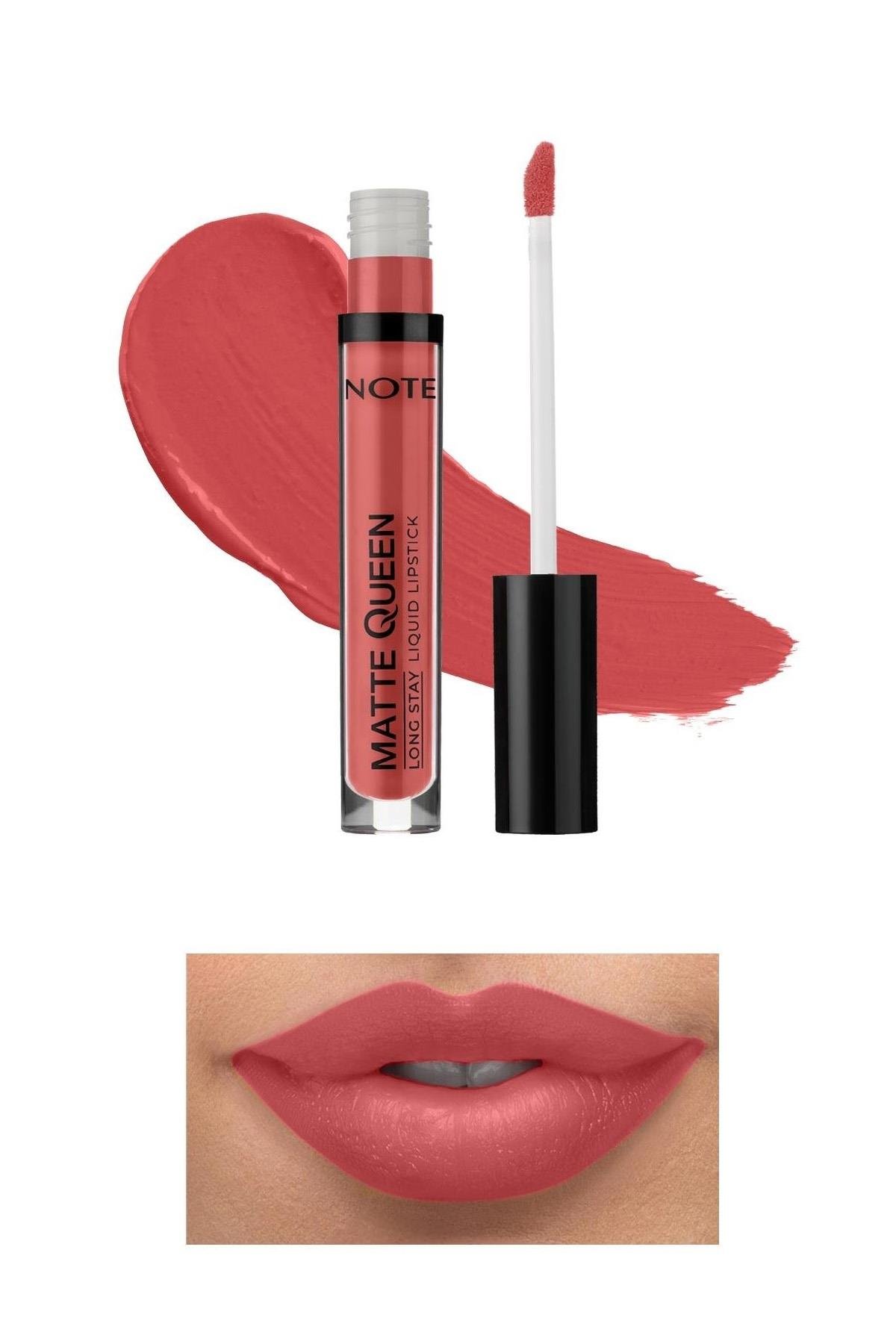 Note Matte Queen Lipstick 05 Summer Charm Kalıcı Likit Ruj - Pembe-30110923