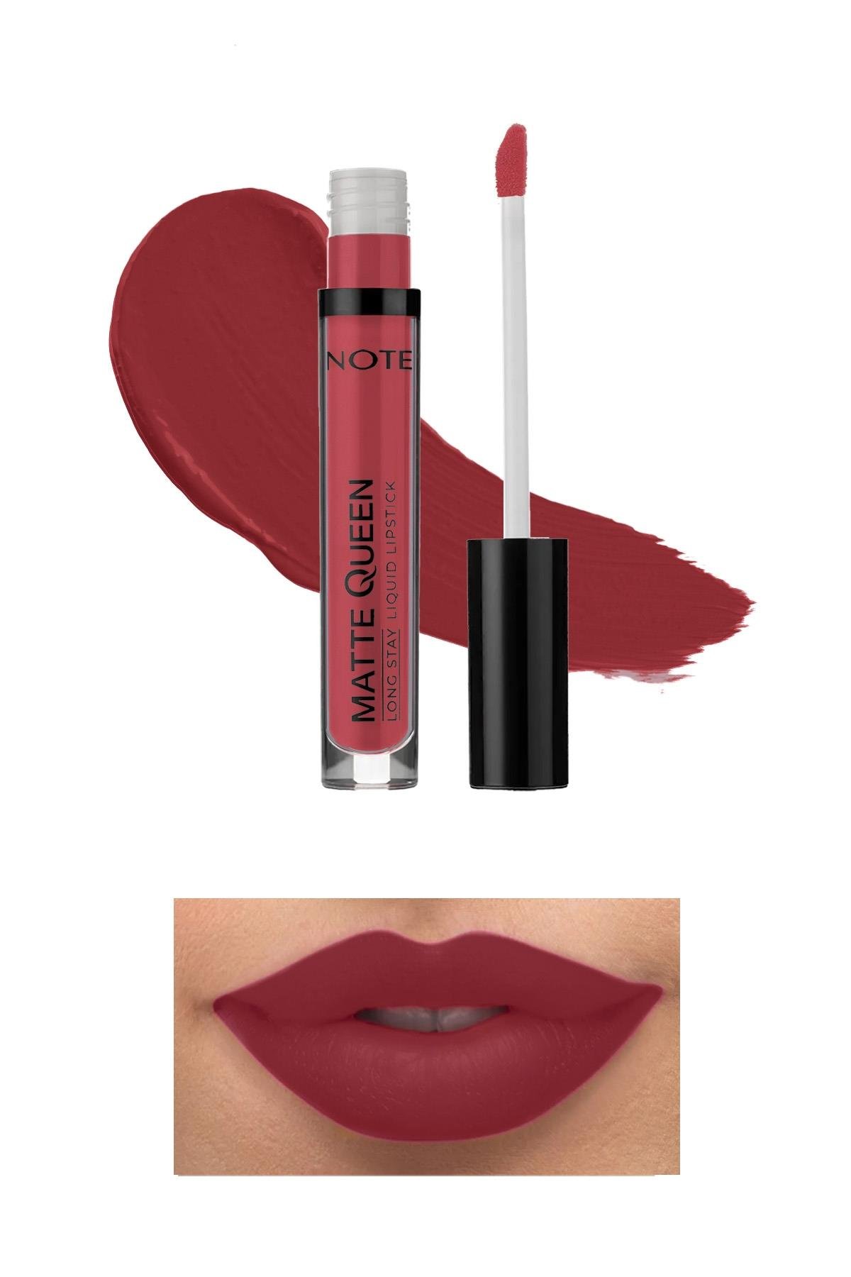 Note Matte Queen Lipstick 12 Blush Amour Kalıcı Likit Ruj - Pembe-30110930
