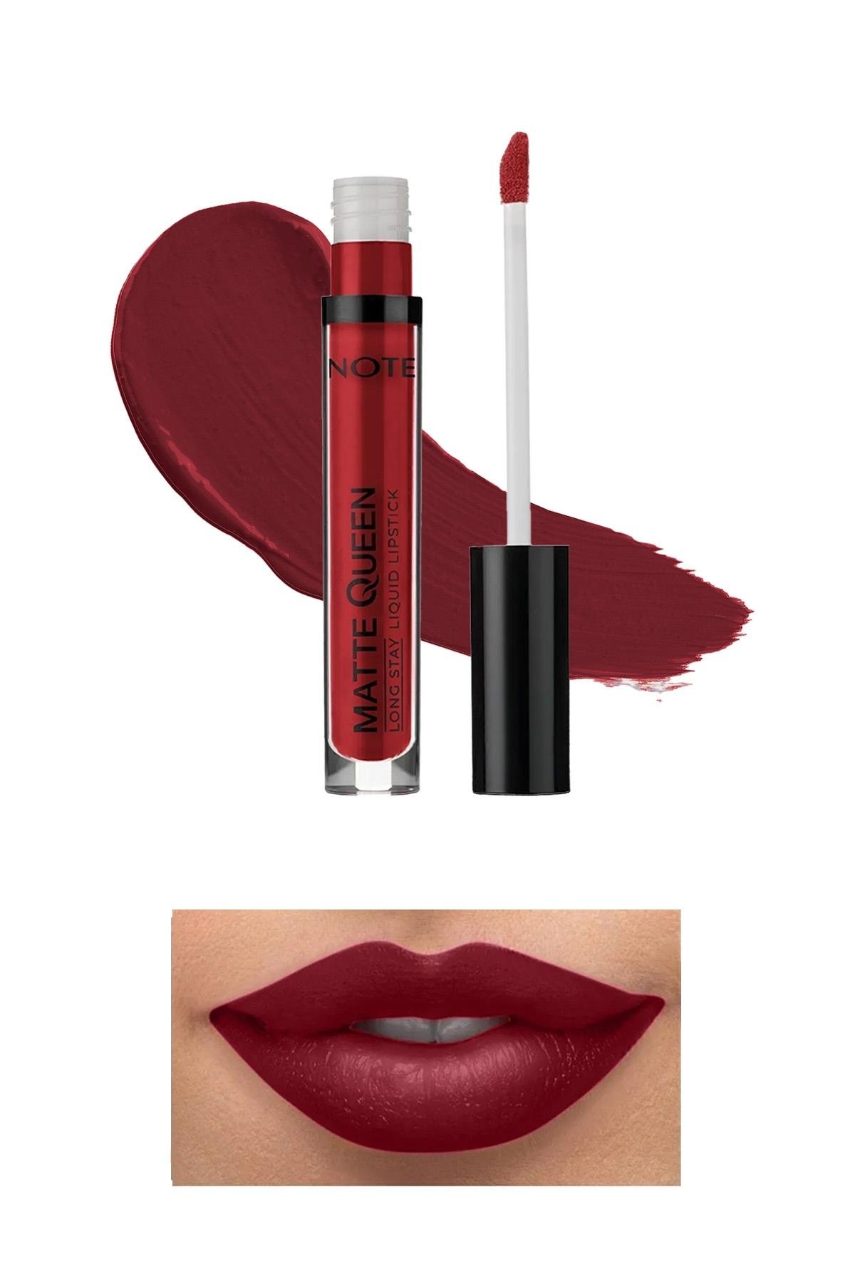 Note Matte Queen Lipstick 16 Royal Velvet Kalıcı Likit Ruj - Kırmızı-30110934
