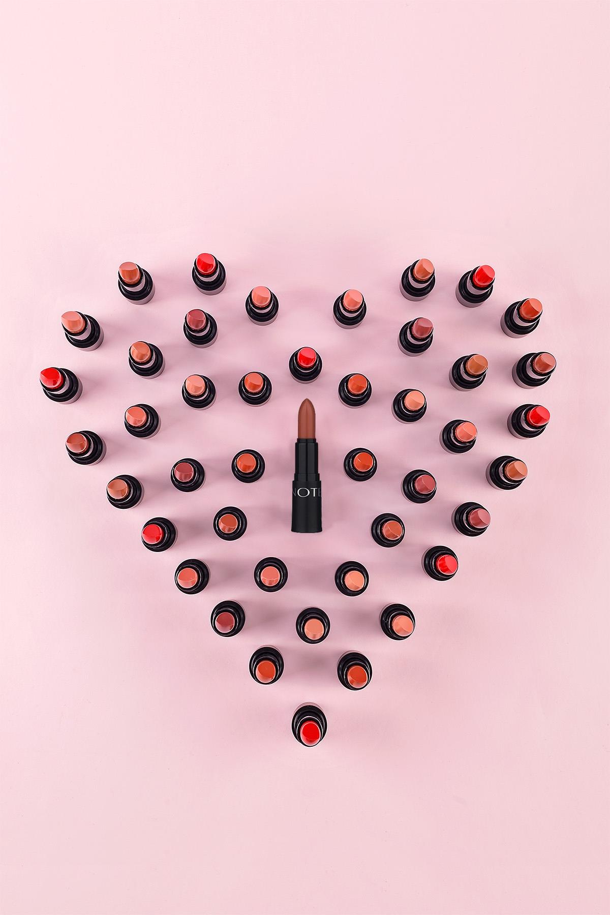 Note Mattemoist Lipstick 303 Miss Kiss Mat Bitişli Ruj - Koyu Nude-30110937