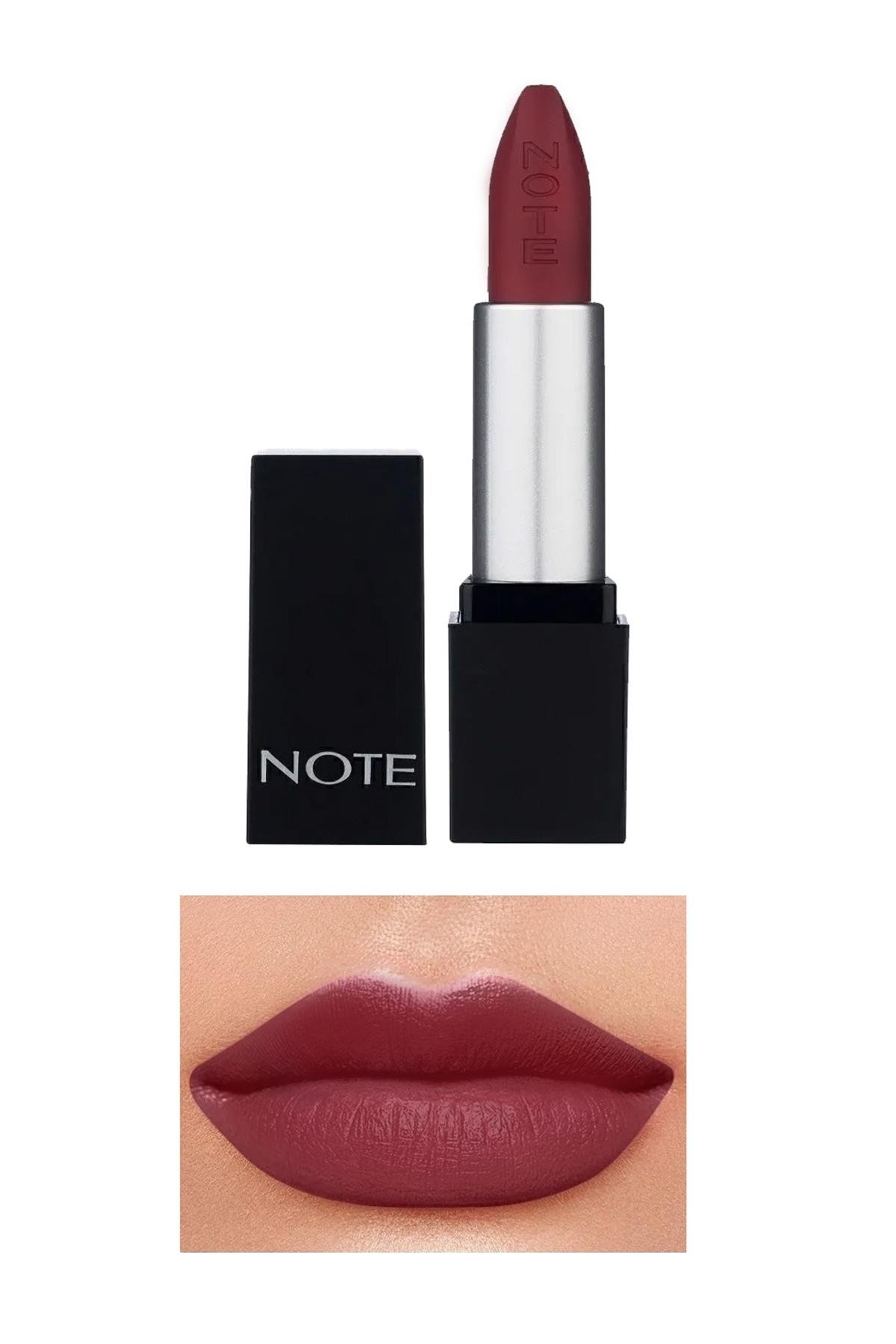 Note Mattever Lipstick 12 Wine Tasting Red Yarı Mat Saten Bitişli Ruj - Mor-30110962