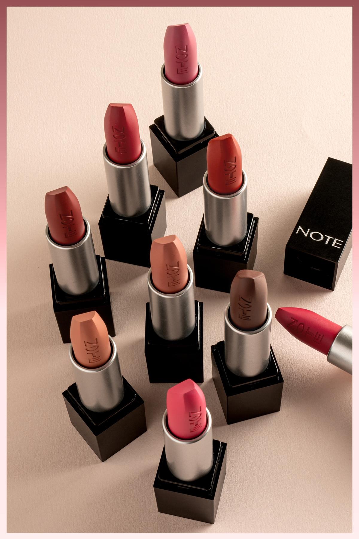 Note Mattever Lipstick 13 Strawberry Envie Yarı Mat Saten Bitişli Ruj - Pembe-30110963