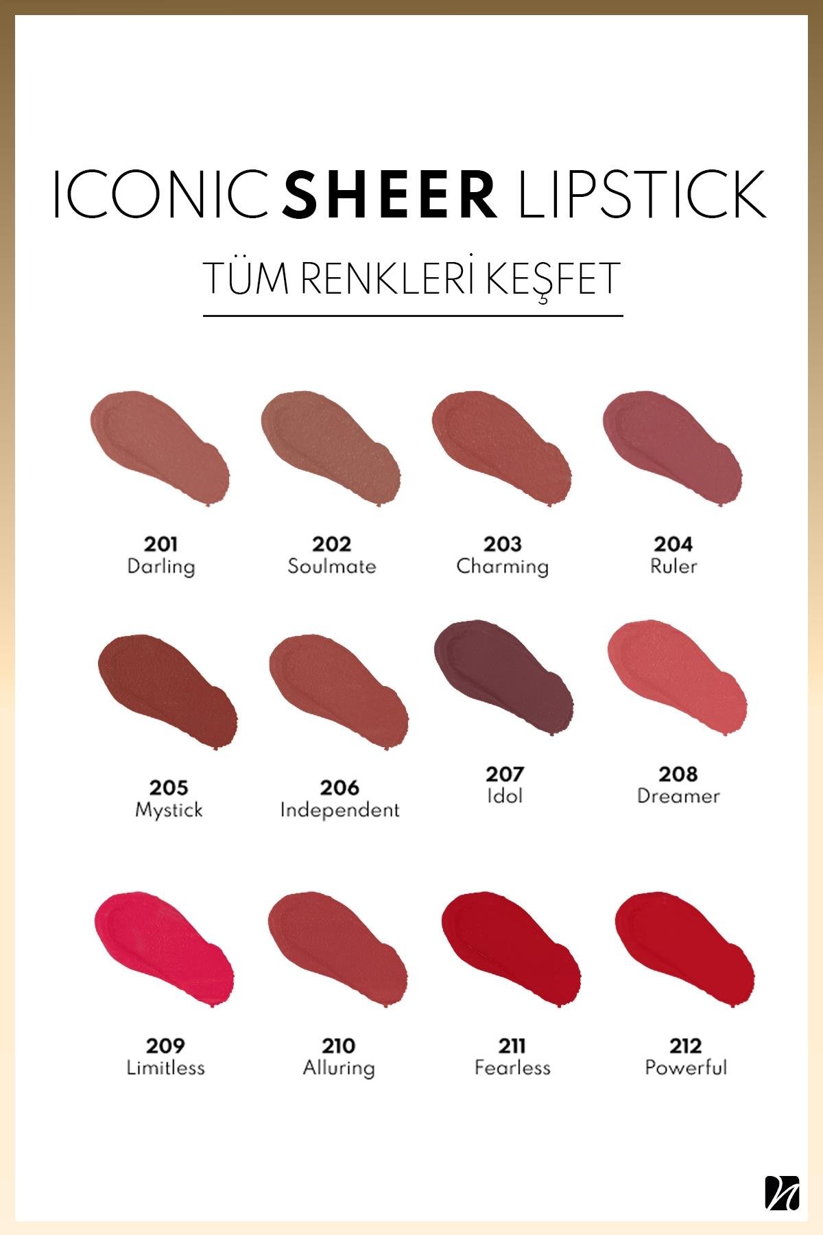 Note Iconic Sheer Lipstick 207 Idol Nemlendirici Parlak Ruj - Kahverengi-30111341