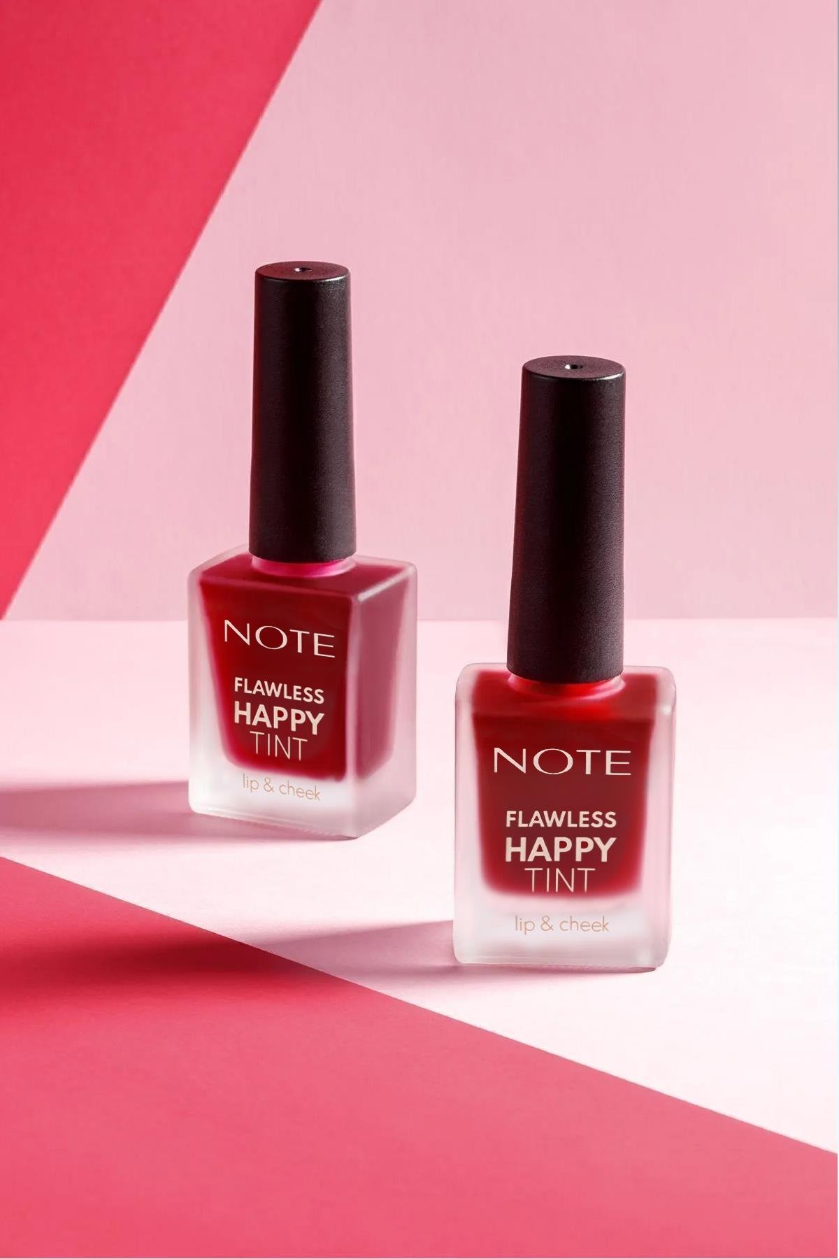Note Flawless Happy Tint Lip & Cheek 02 Wild Cherry Dudak ve Yanak Renklendirici Likit Allık - Mor-30111401