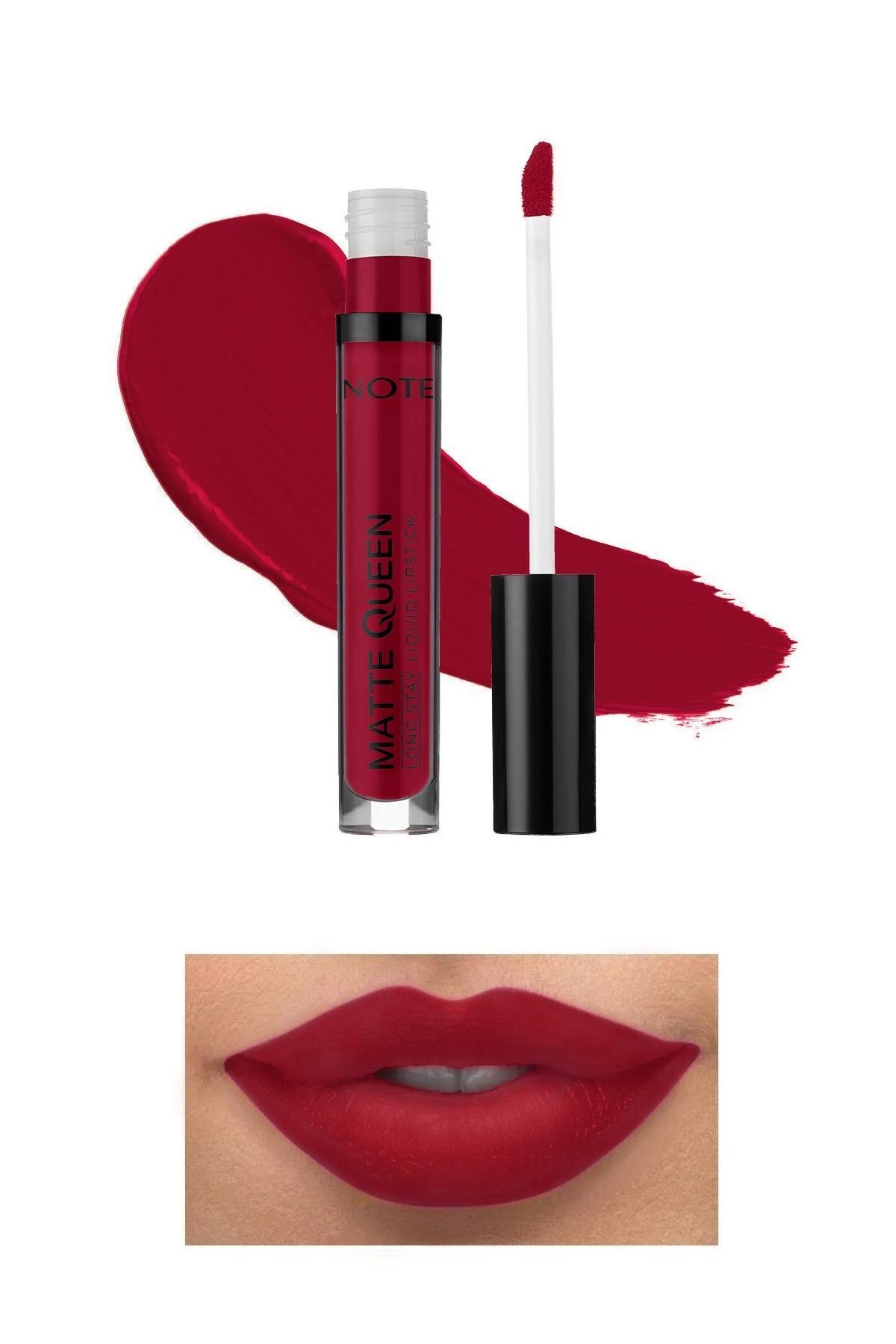 Note Matte Queen Lipstick 17 Lady Dancer Kalıcı Likit Ruj - Kırmızı-30111405