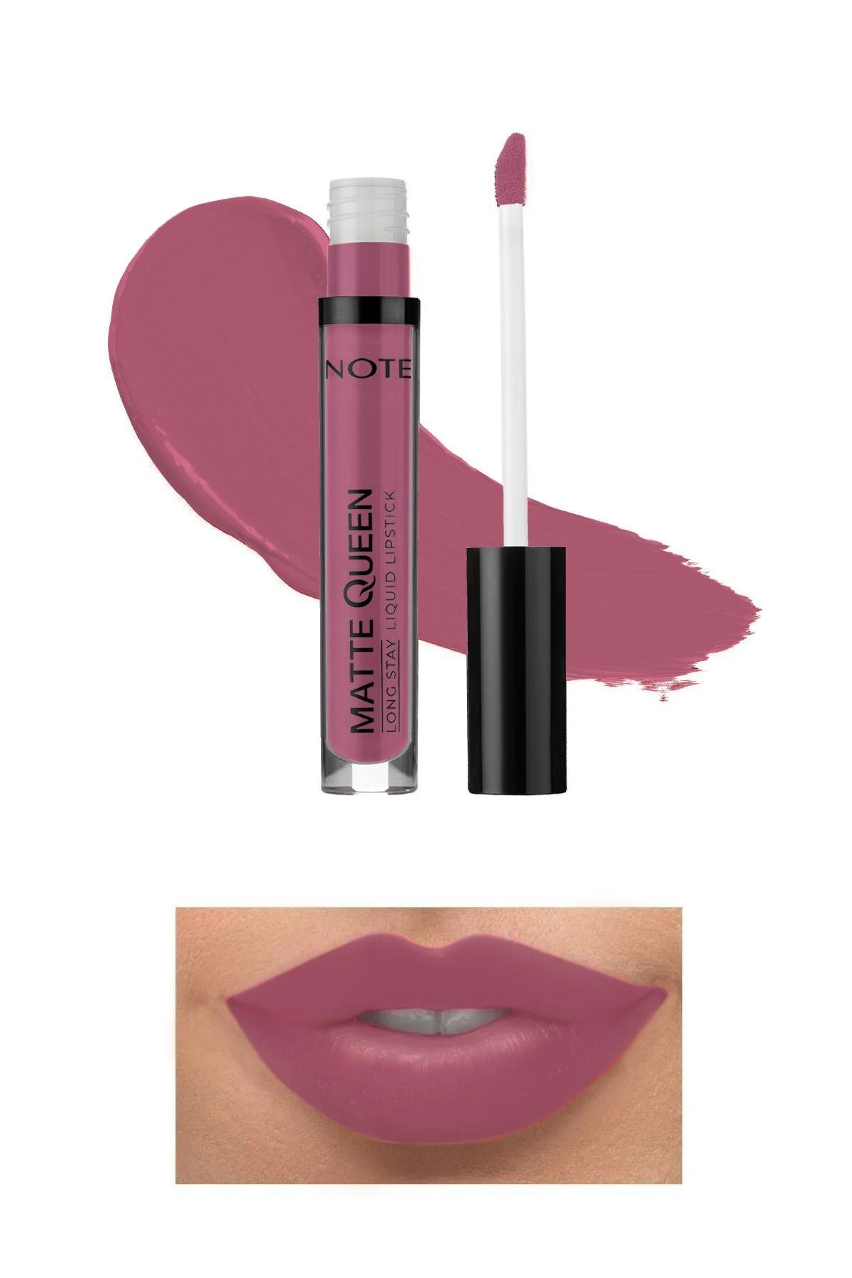 Note Matte Queen Lipstick 20 Passionate Heart Kalıcı Likit Ruj - Mor-30111408