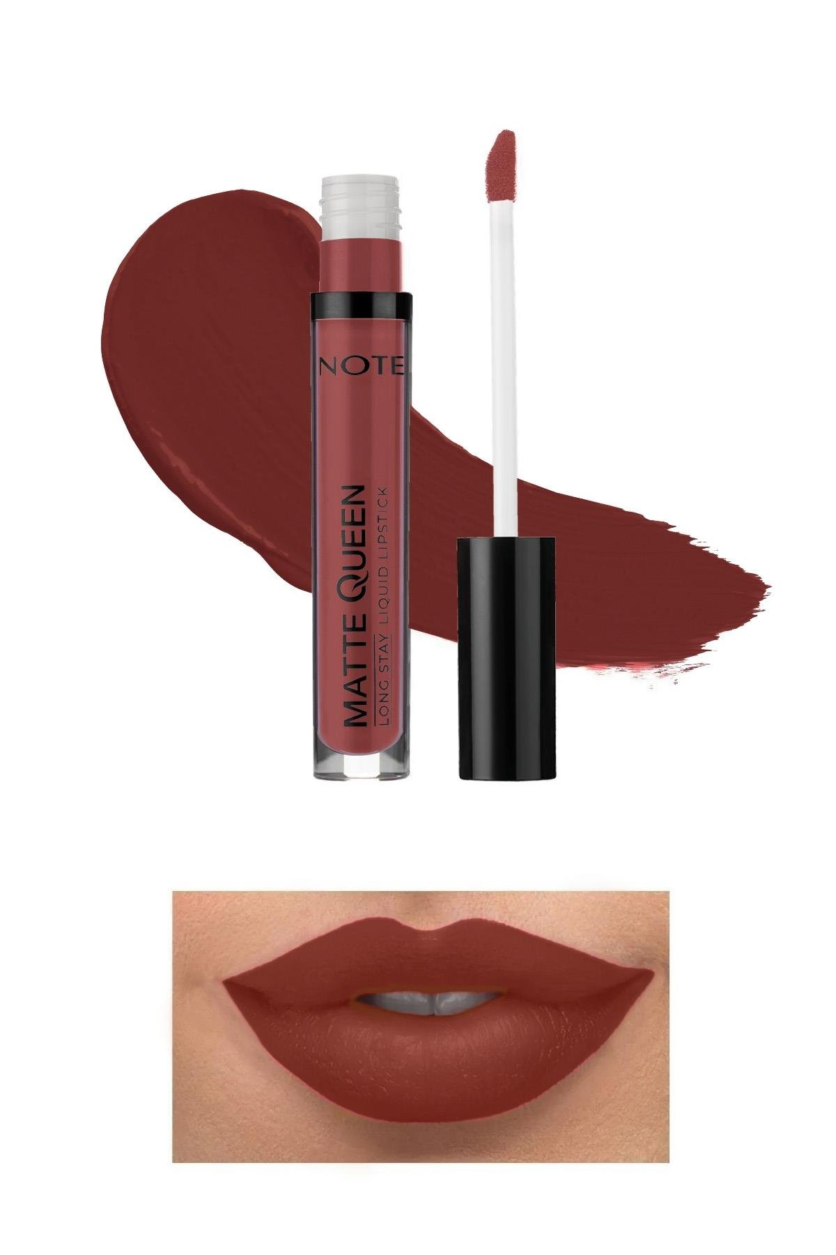 Note Matte Queen Lipstick 22 Etheral Taupe Kalıcı Likit Ruj - Kahverengi-30111410