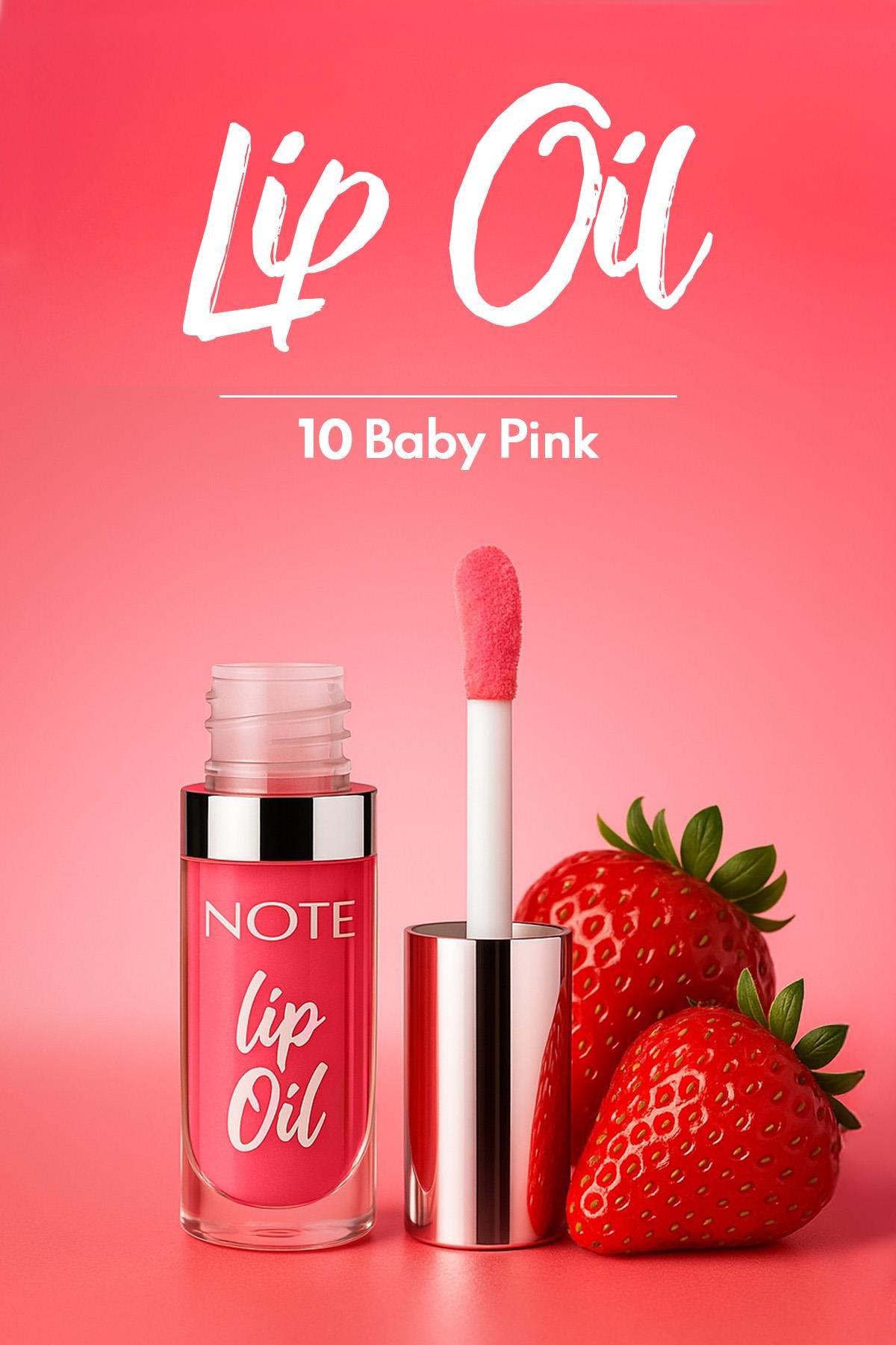 Note Lip Oil 10 Baby Pink Nemlendirici ve Parlatıcı Dudak Bakım Yağı - Pembe-30111420