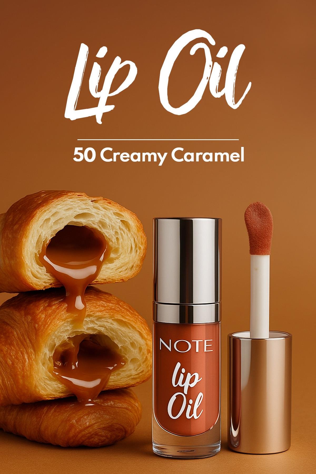 Note Lip Oil 50 Creamy Caramel Nemlendirici ve Parlatıcı Dudak Bakım Yağı - Kahverengi-30111424