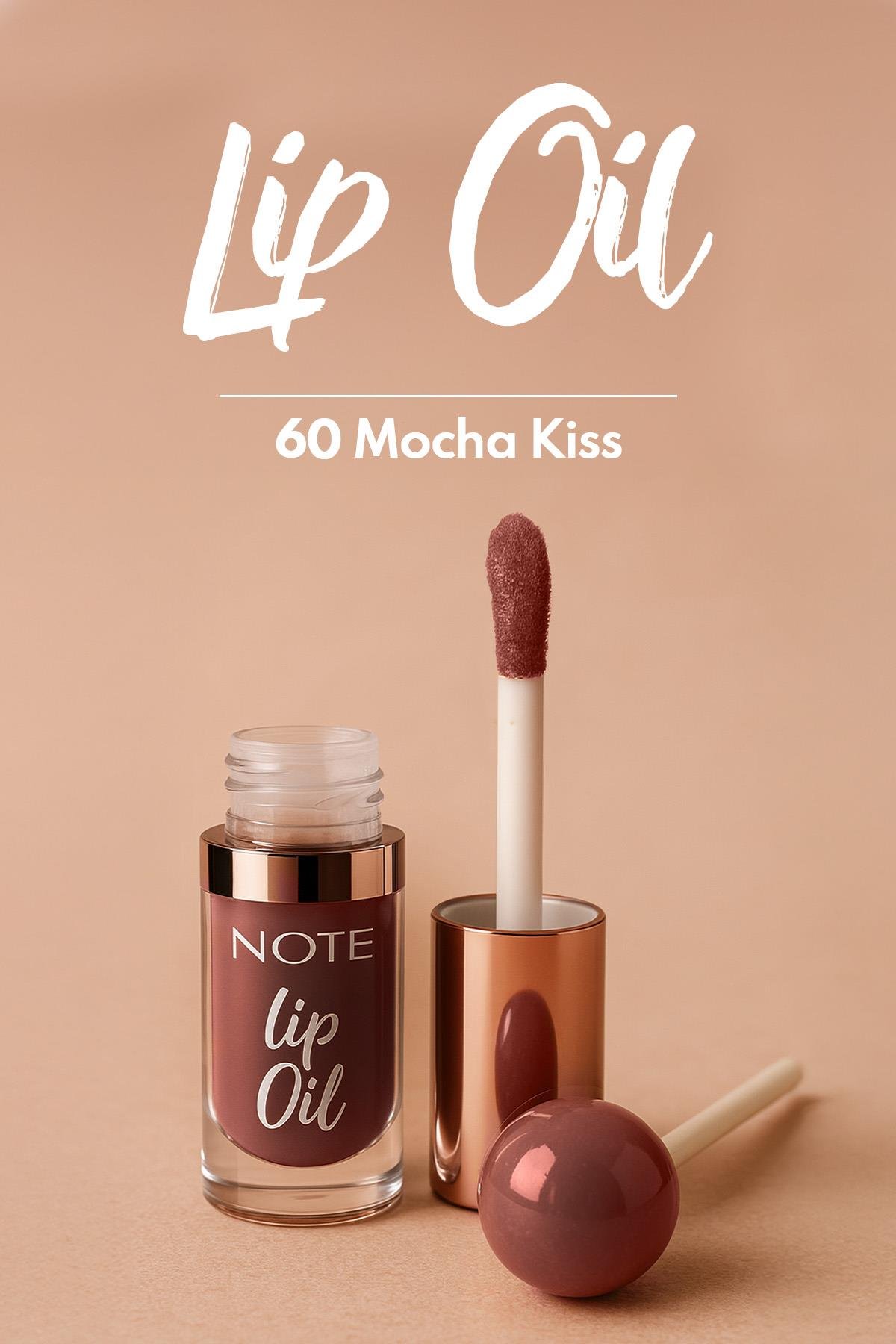 Note Lip Oil 60 Mocha Kiss Nemlendirici ve Parlatıcı Dudak Bakım Yağı - Kahverengi-30111425