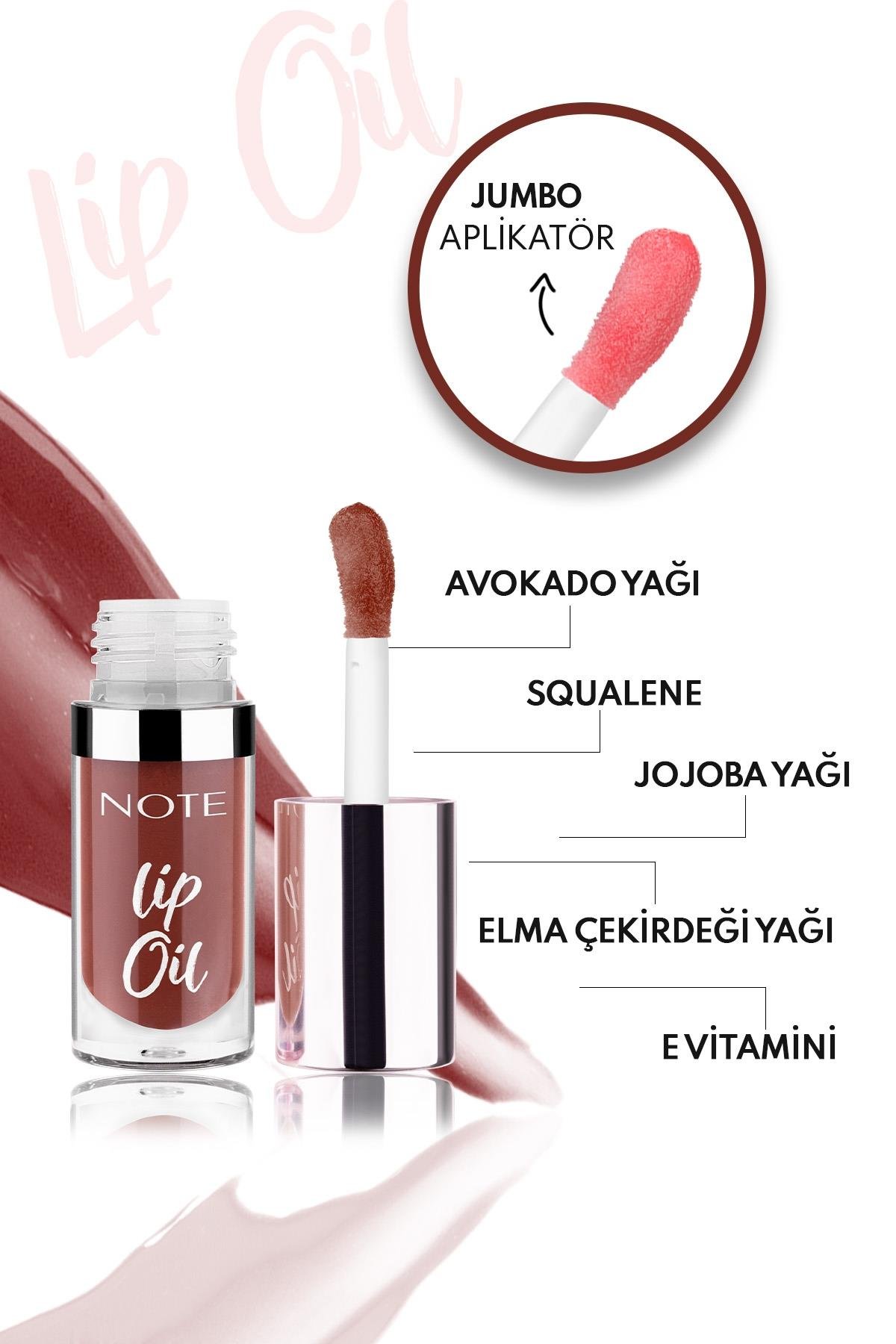 Note Lip Oil 60 Mocha Kiss Nemlendirici ve Parlatıcı Dudak Bakım Yağı - Kahverengi-30111425