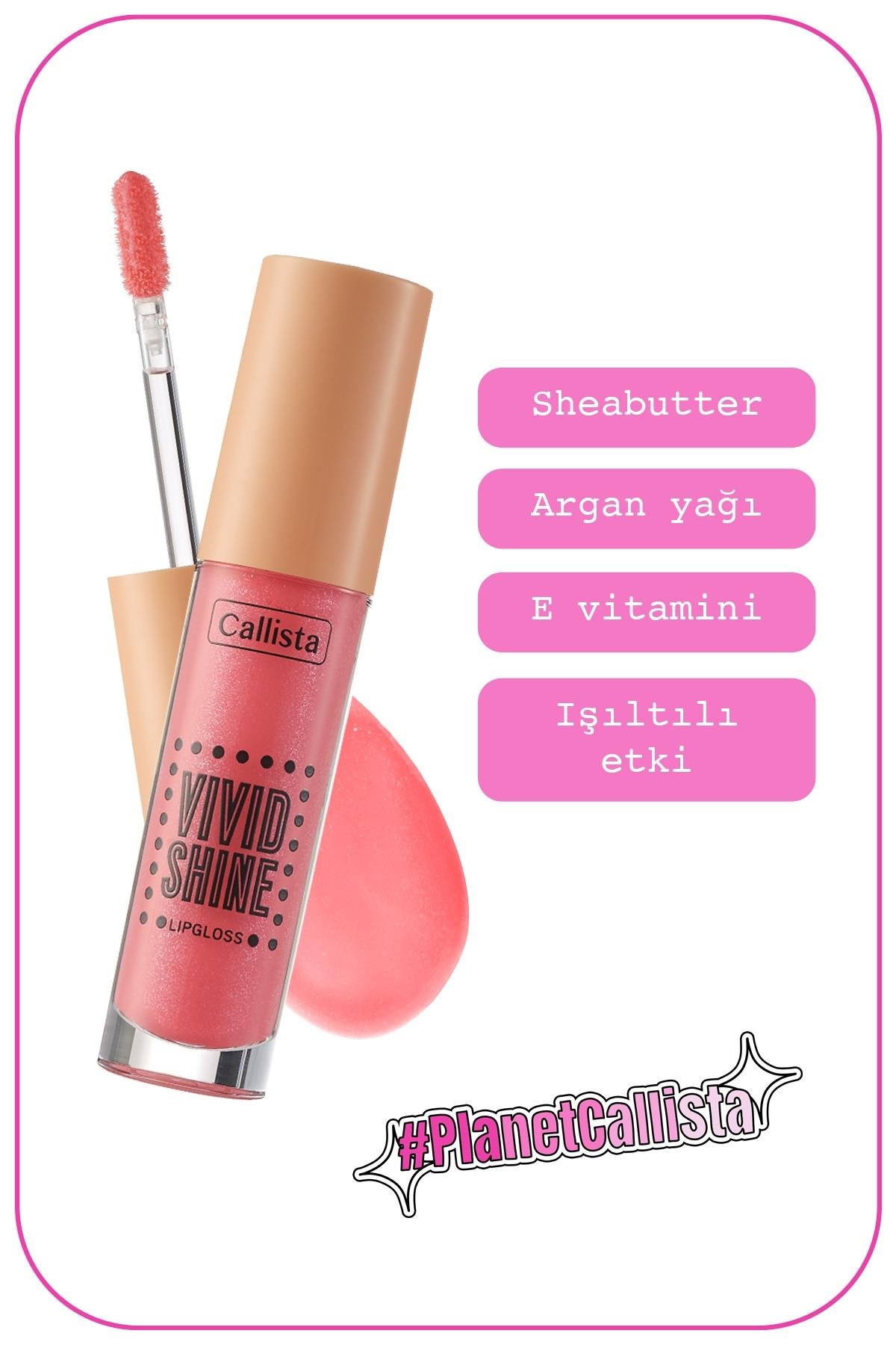 Callista Vivid Shine Lipgloss Nemlendiricili Dudak Parlatıcısı 107 Playdate Pink - Pembe-40110093