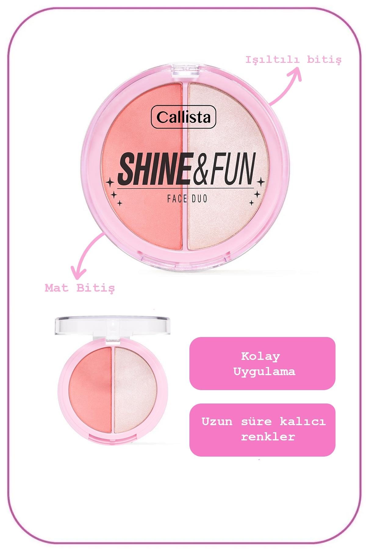 Callista Shine & Fun Face Duo 110 Party Gang Allık & Aydınlatıcı Paleti-40110237