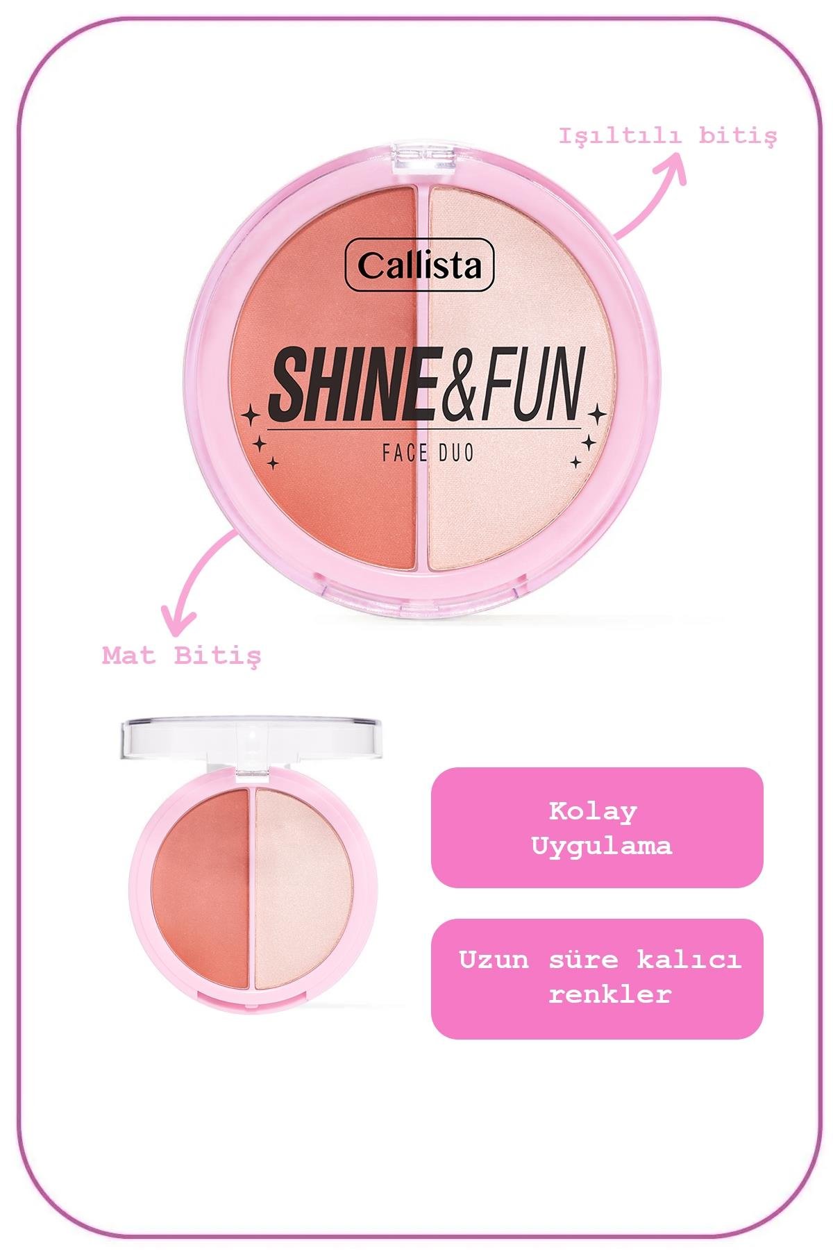 Callista Shine & Fun Face Duo 140 Good Company Allık & Aydınlatıcı Paleti-40110240