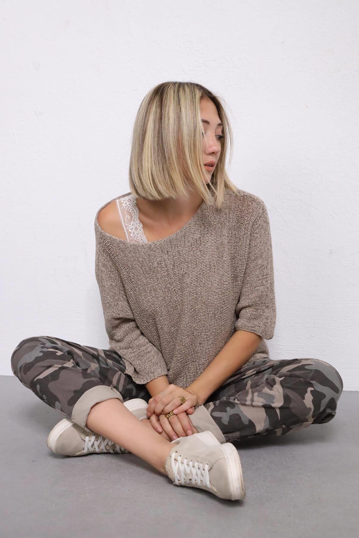 Mink Mercerized Blouse - Saman Butik | Shop Online Mink Mercerized Blouse