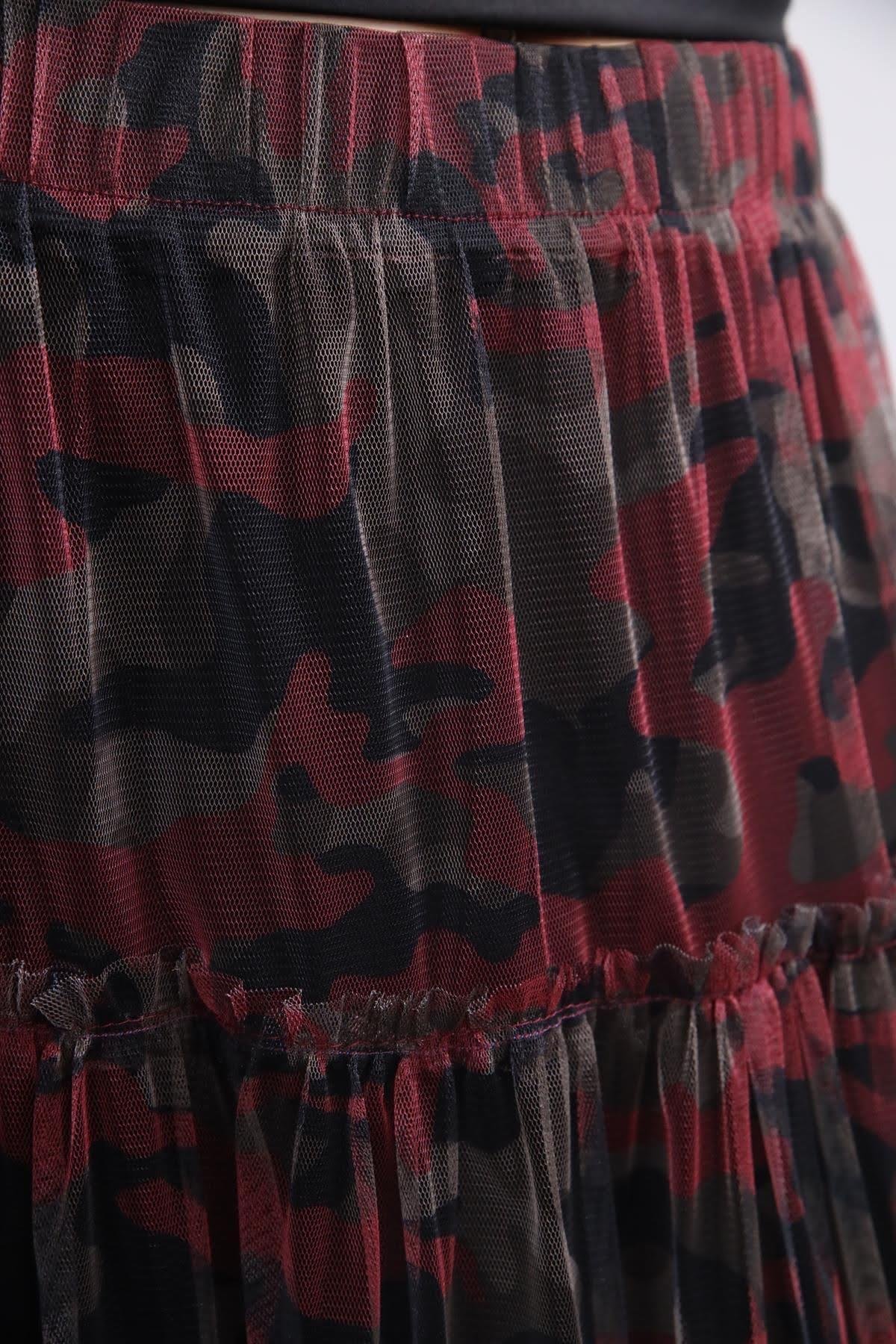 Colorful Tulle Skirt with Interlining - Saman Butik | Shop Online Colorful Tulle Skirt with Interlining