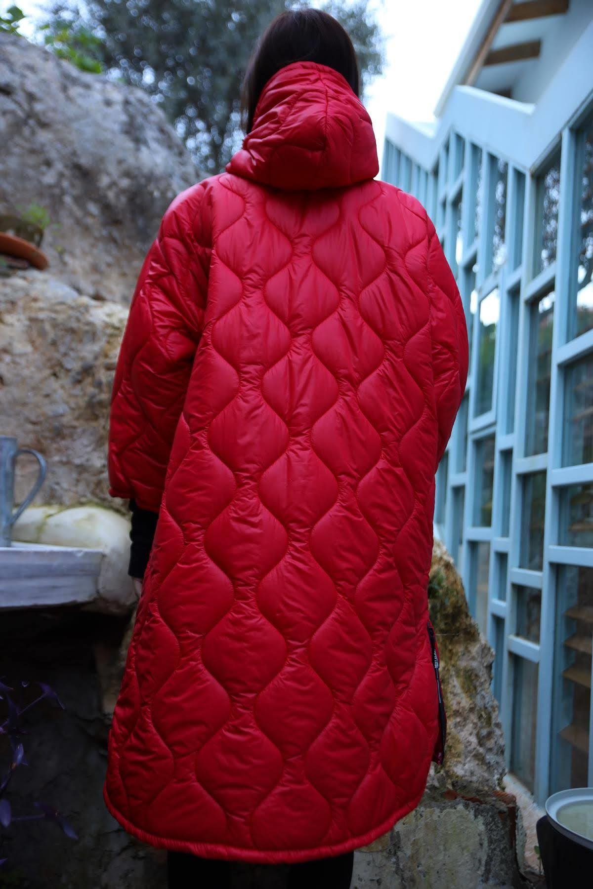 Red Quilted Coat Red Quilted Coat