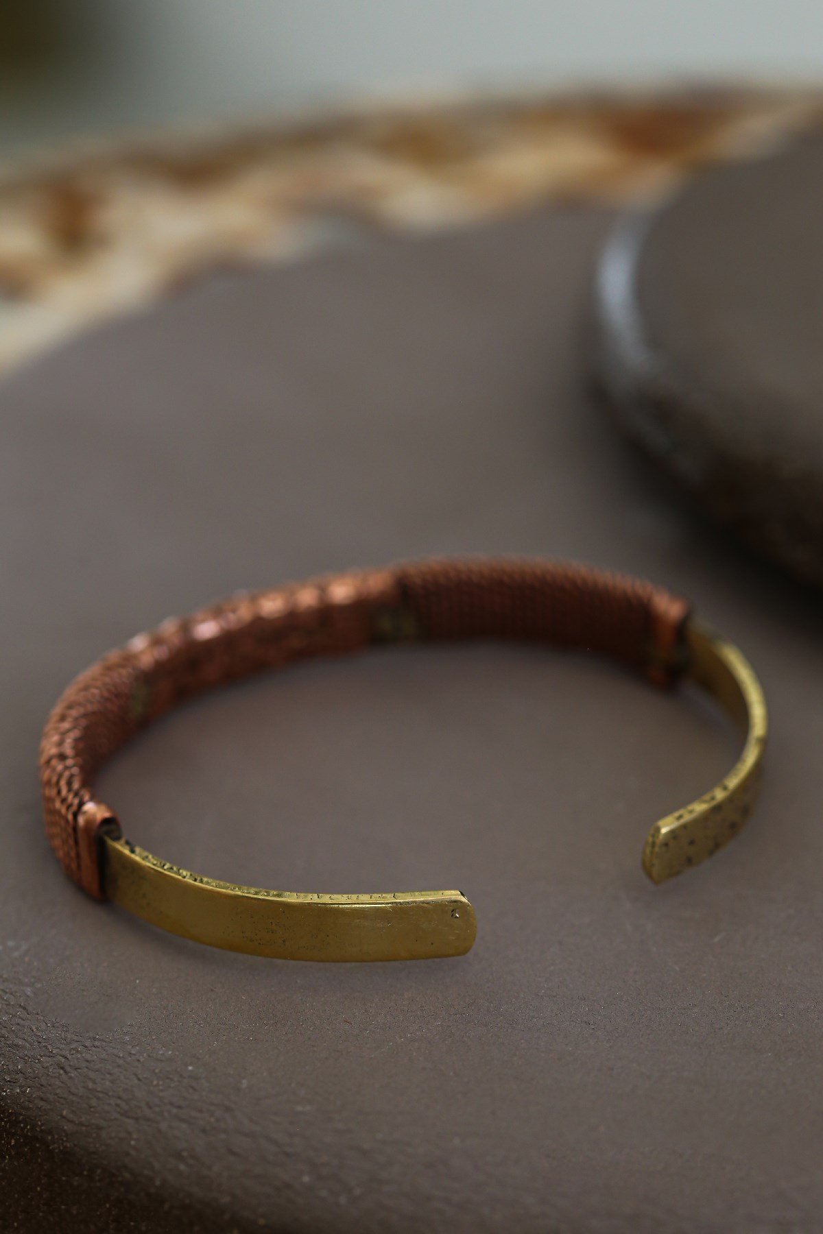 Bronz Antik Motif Detaylı Zincir Tasarım Bileklik - Şaman Butik Bronz Antik Motif Detaylı Zincir Tasarım Bileklik