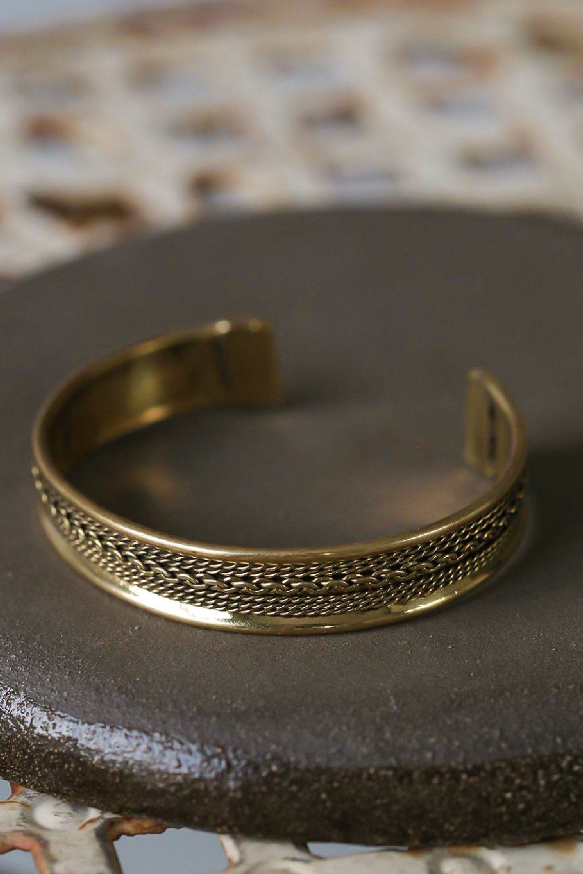 İşleme Detaylı Bronz Tasarım Bileklik - Şaman Butik İşleme Detaylı Bronz Tasarım Bileklik