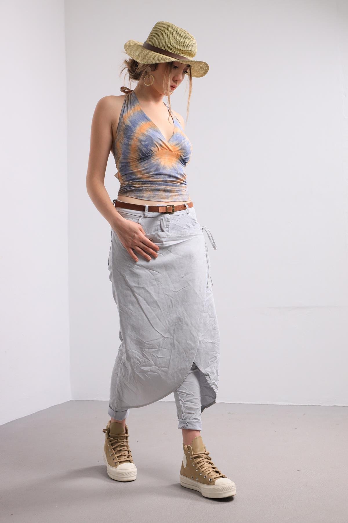 Batikli Bulmaca Bluz - Şaman Butik Batikli Bulmaca Bluz