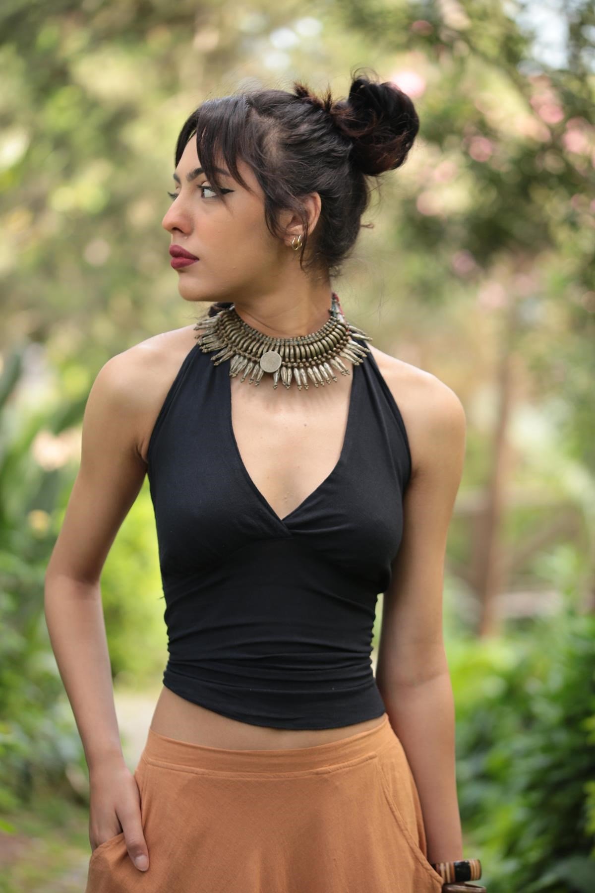 Open Back Tie Top - Şaman Butik | Boho Fashion Open Back Tie Top