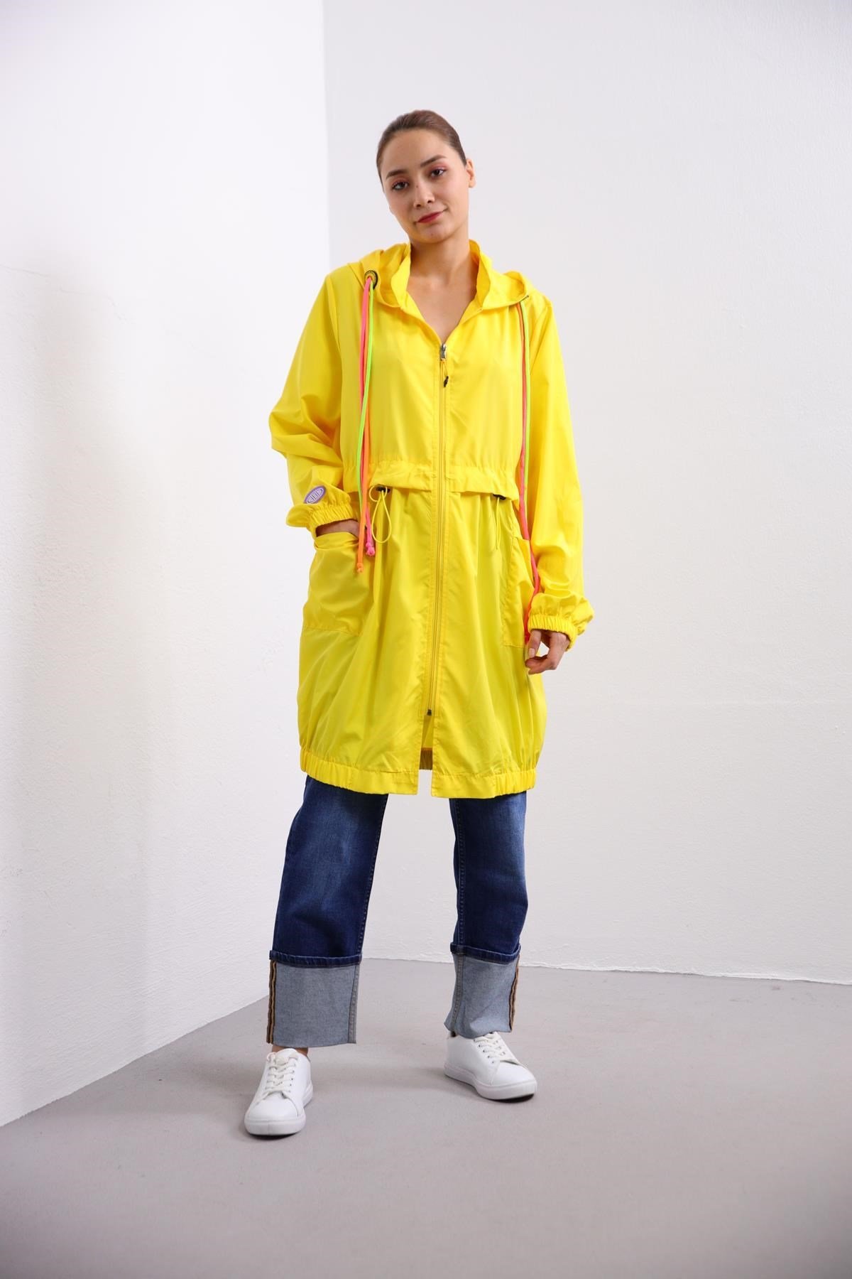 Sarı Rainbow Rüzgarlık - Şaman Butik - Bohem Giyim ve Aksesuar | Kadın & Erkek Sarı Rainbow Rüzgarlık