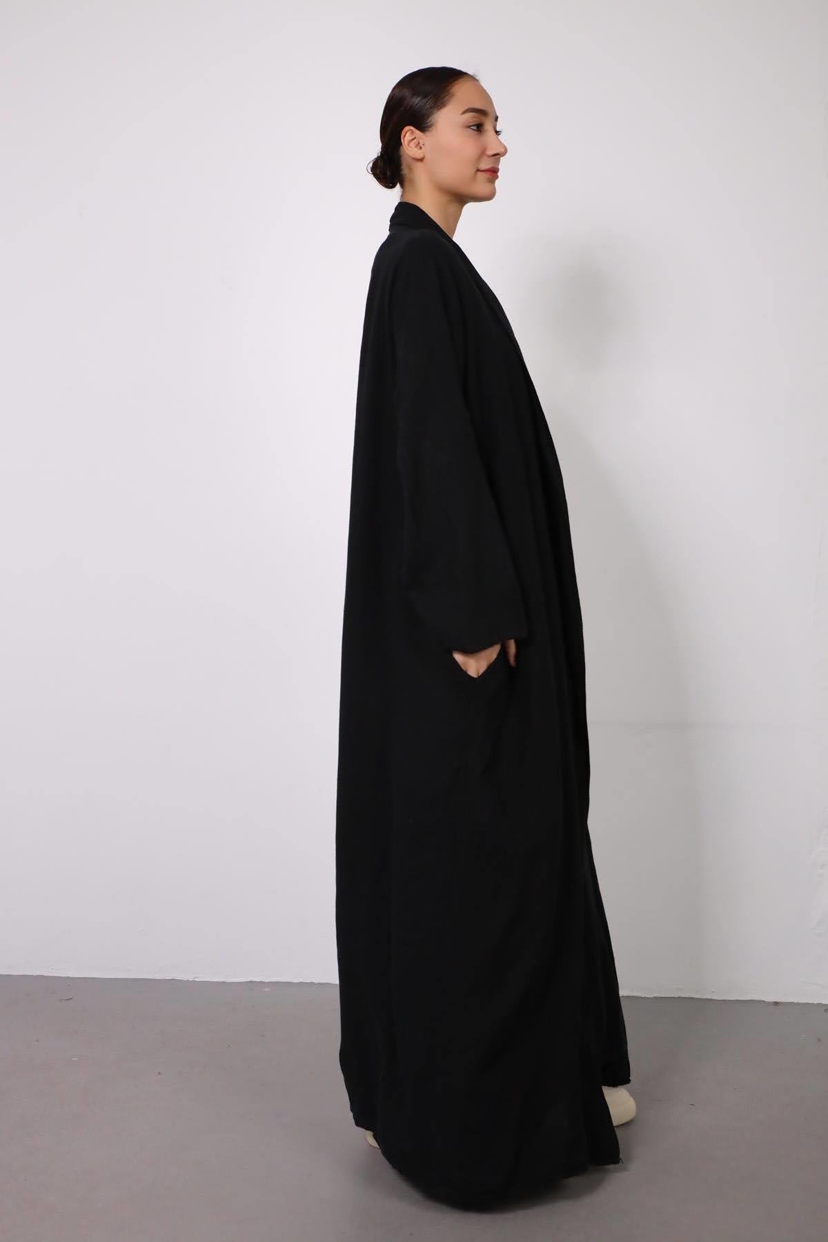  Siyah Kolu Apoletli Kaftan