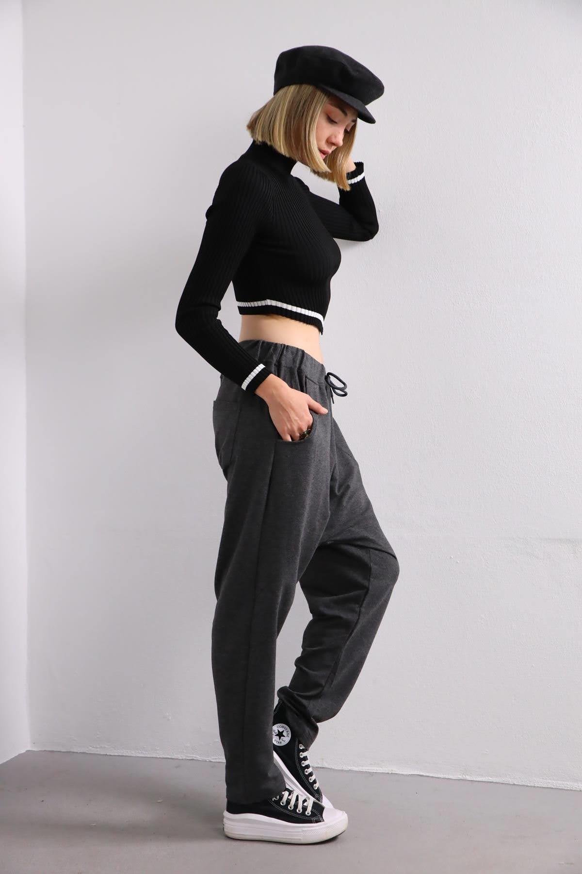 Siyah Yarım Boğazlı Body Kazak - Şaman Butik Siyah Yarım Boğazlı Body Kazak