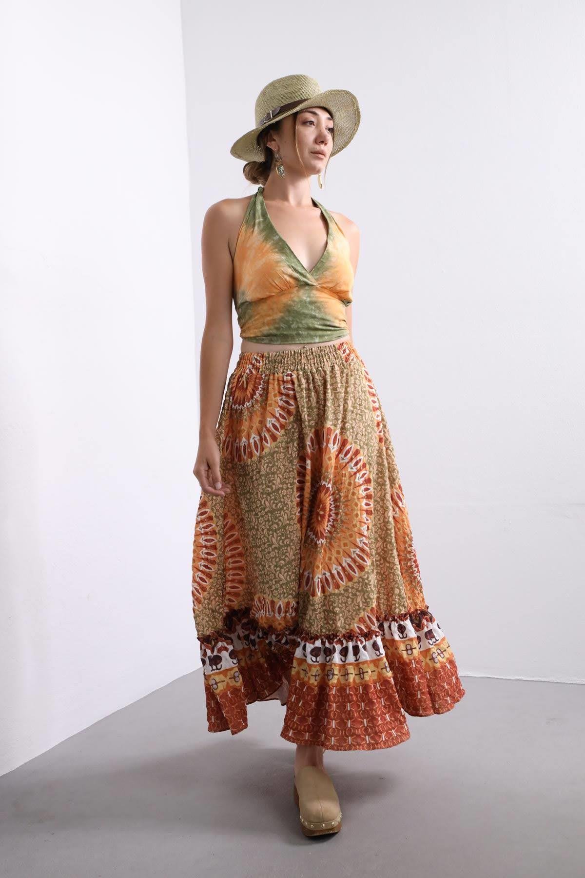 Colourful Patterned Long Skirt Colourful Patterned Long Skirt