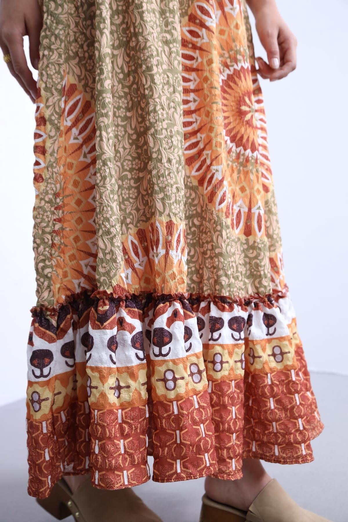 Colourful Patterned Long Skirt Colourful Patterned Long Skirt