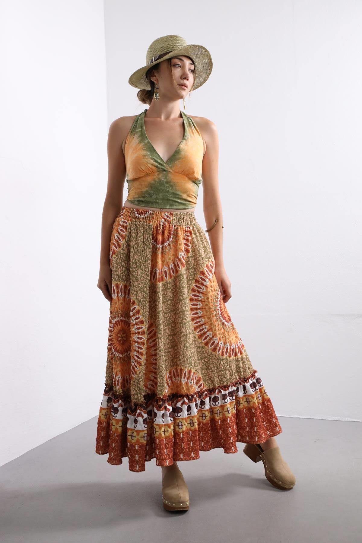 Colourful Patterned Long Skirt Colourful Patterned Long Skirt