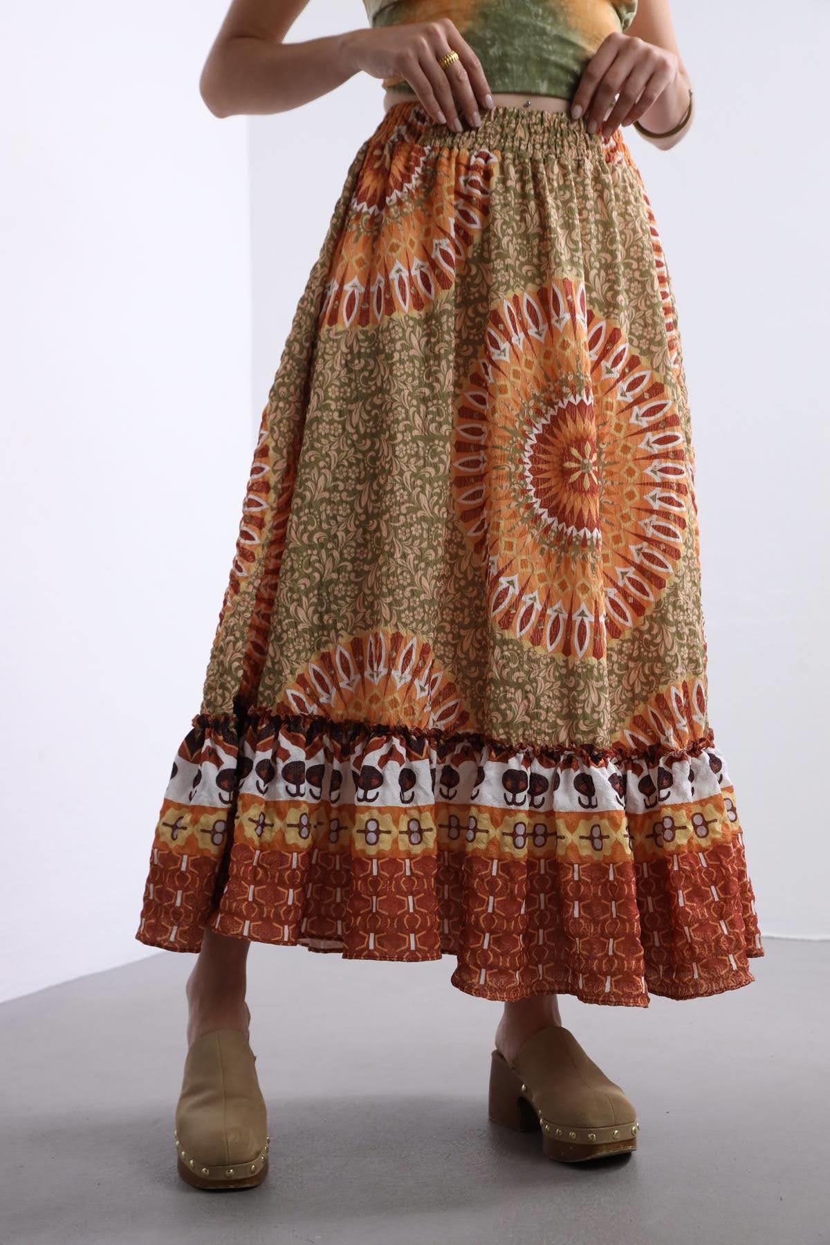 Colourful Patterned Long Skirt Colourful Patterned Long Skirt