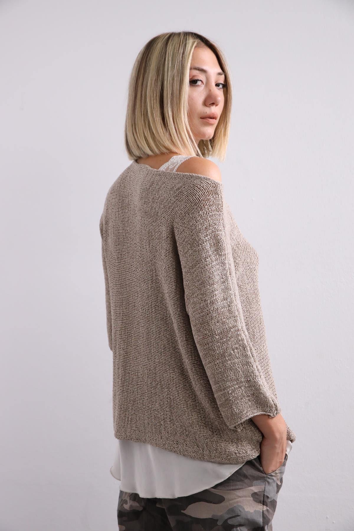 Mink Mercerized Blouse - Saman Butik | Shop Online Mink Mercerized Blouse