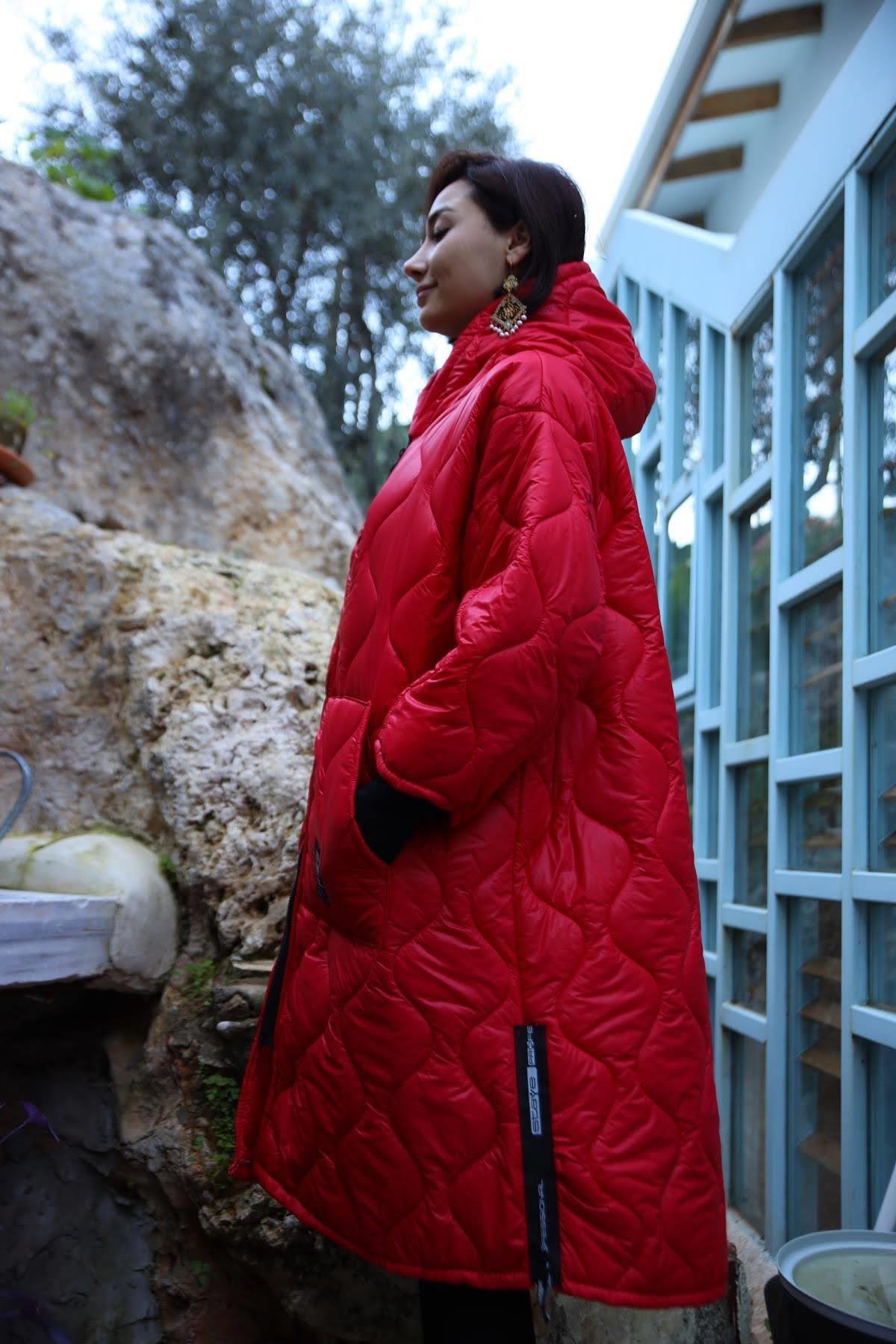 Red Quilted Coat Red Quilted Coat