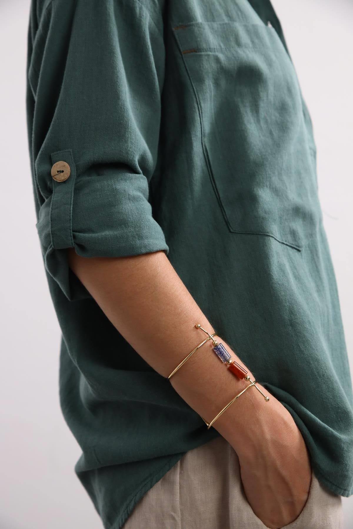 Petrol Green Big Pocket Shirt - Saman Butik | Shop Online Petrol Green Big Pocket Shirt