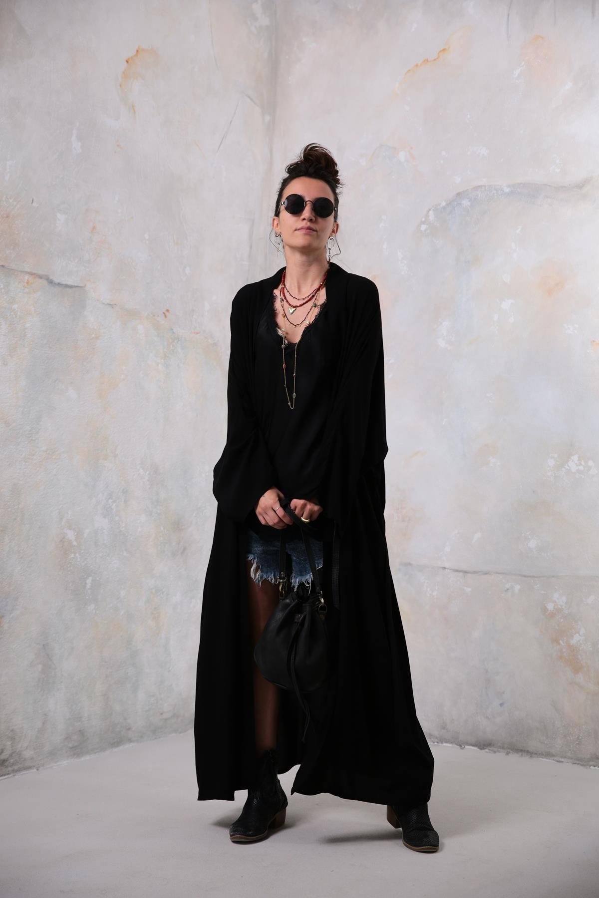  Siyah Kimono