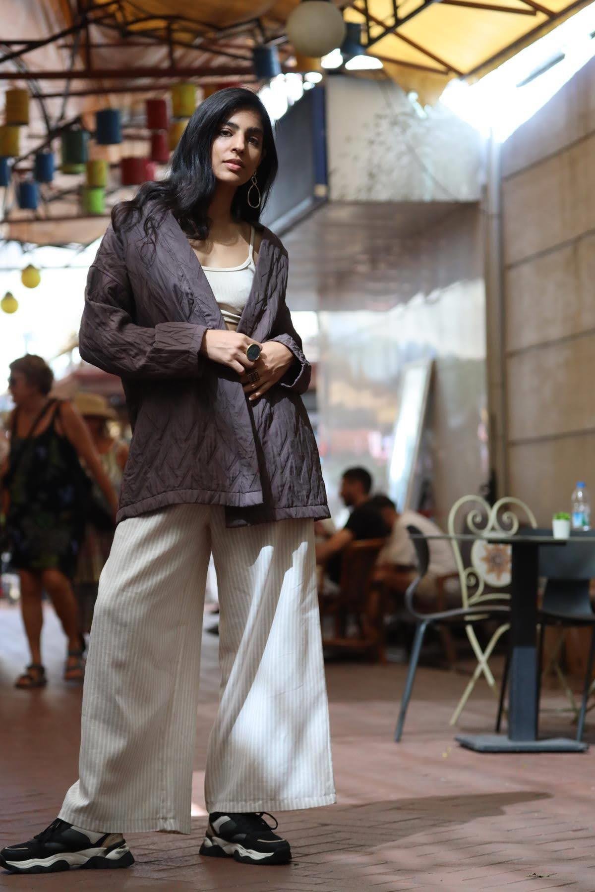 Brown Patterned Jacket