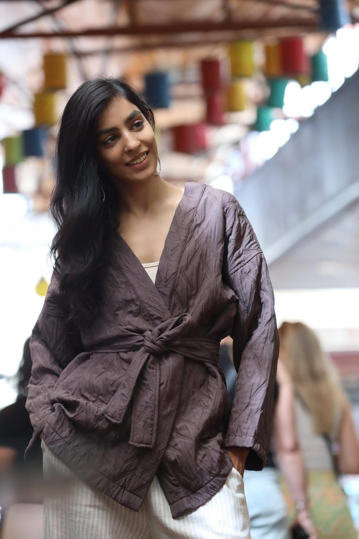 Brown Patterned Jacket