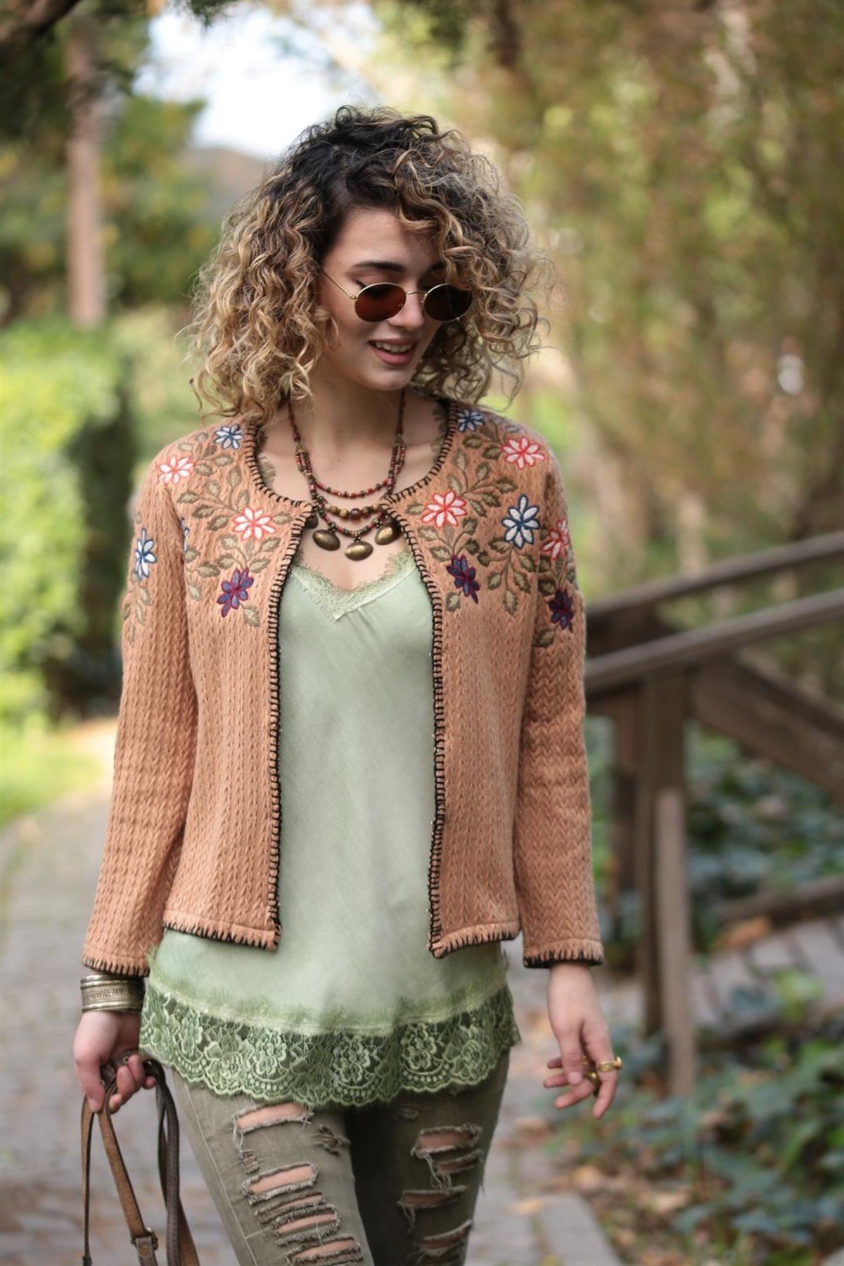 Doğal Taşlı Antik Tasarım Çoklu Kolye - Şaman Butik Doğal Taşlı Antik Tasarım Çoklu Kolye