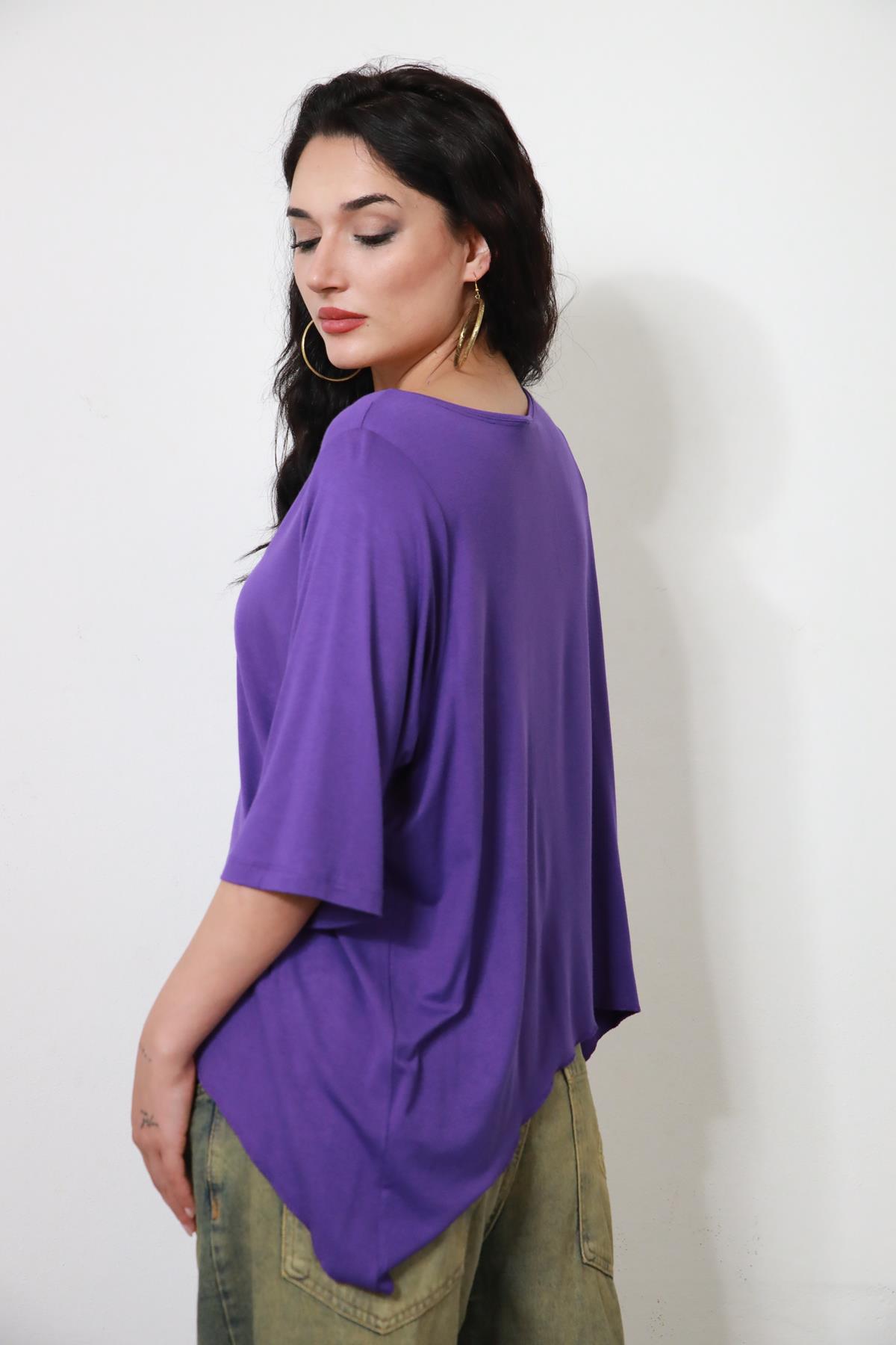 Purple Long Sides Blouse